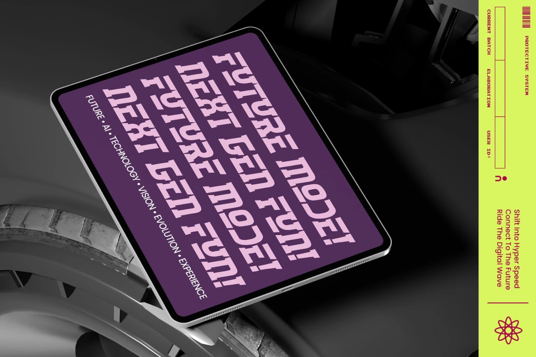 Preview 4 for Quantum Orbitals Signal – Bold Extended Futuristic Sans Serif