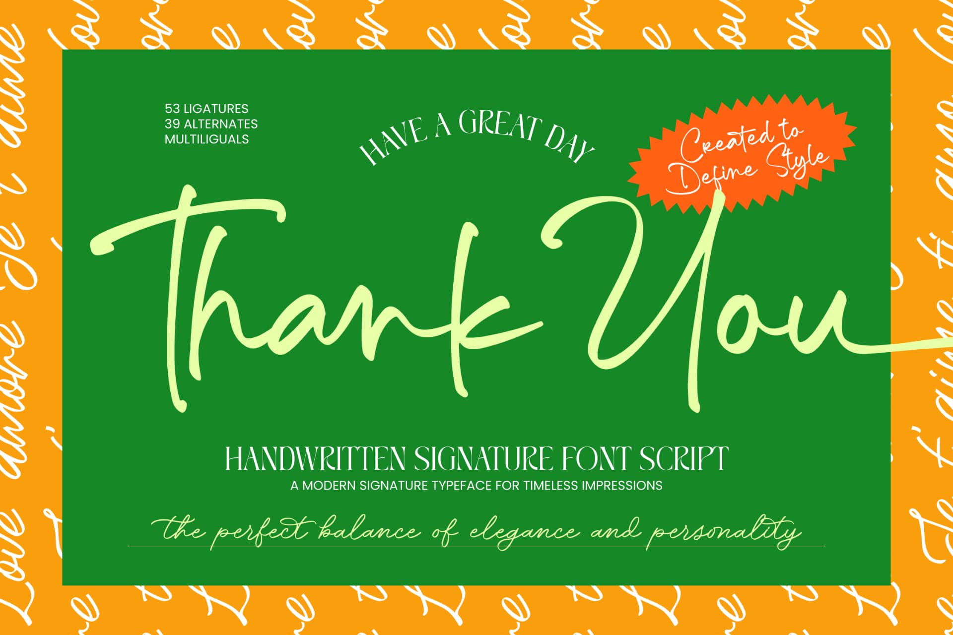 Preview 15 for Ronthalyn - Handwritten Signature Font Script