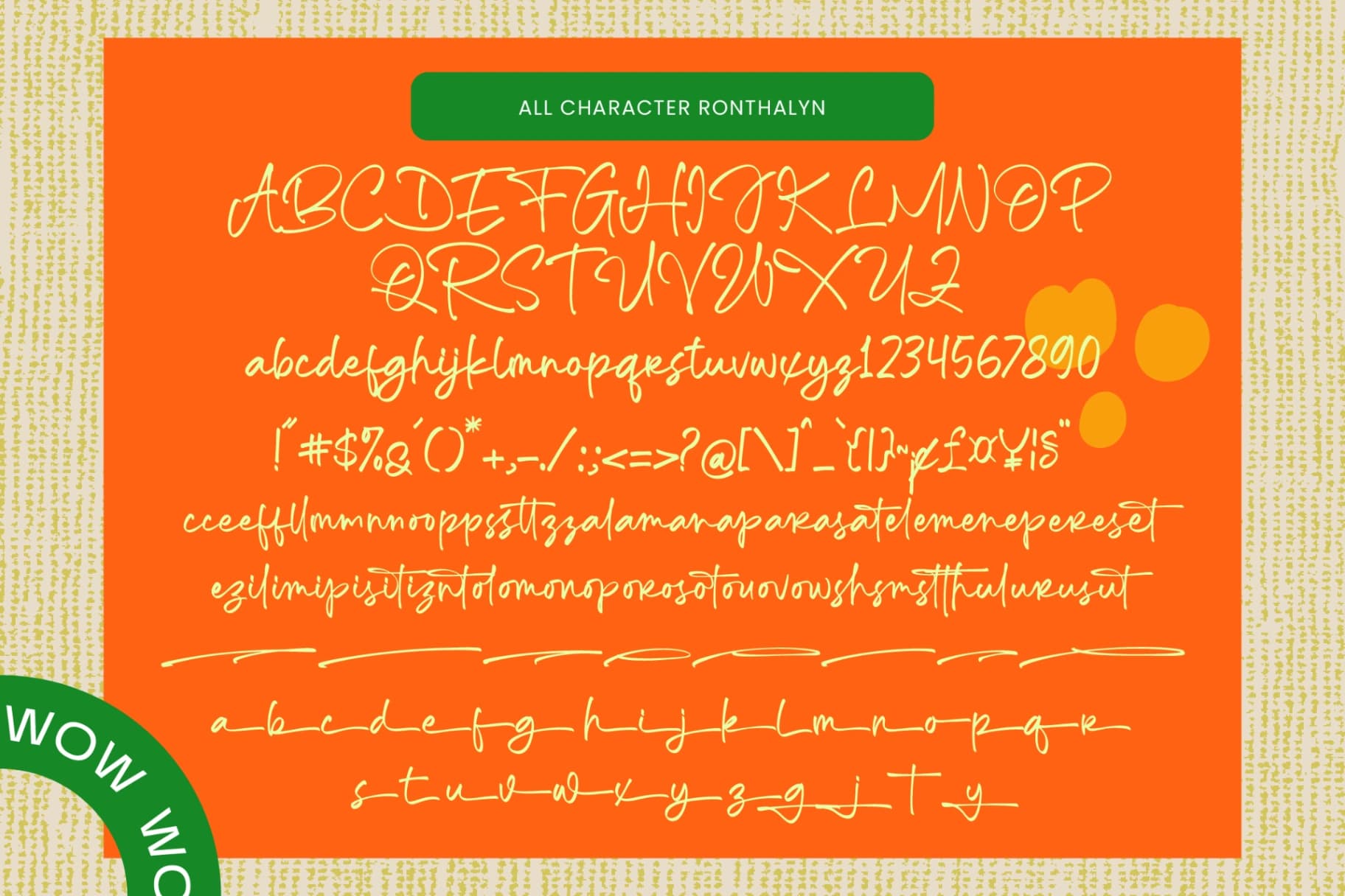 Preview 14 for Ronthalyn - Handwritten Signature Font Script