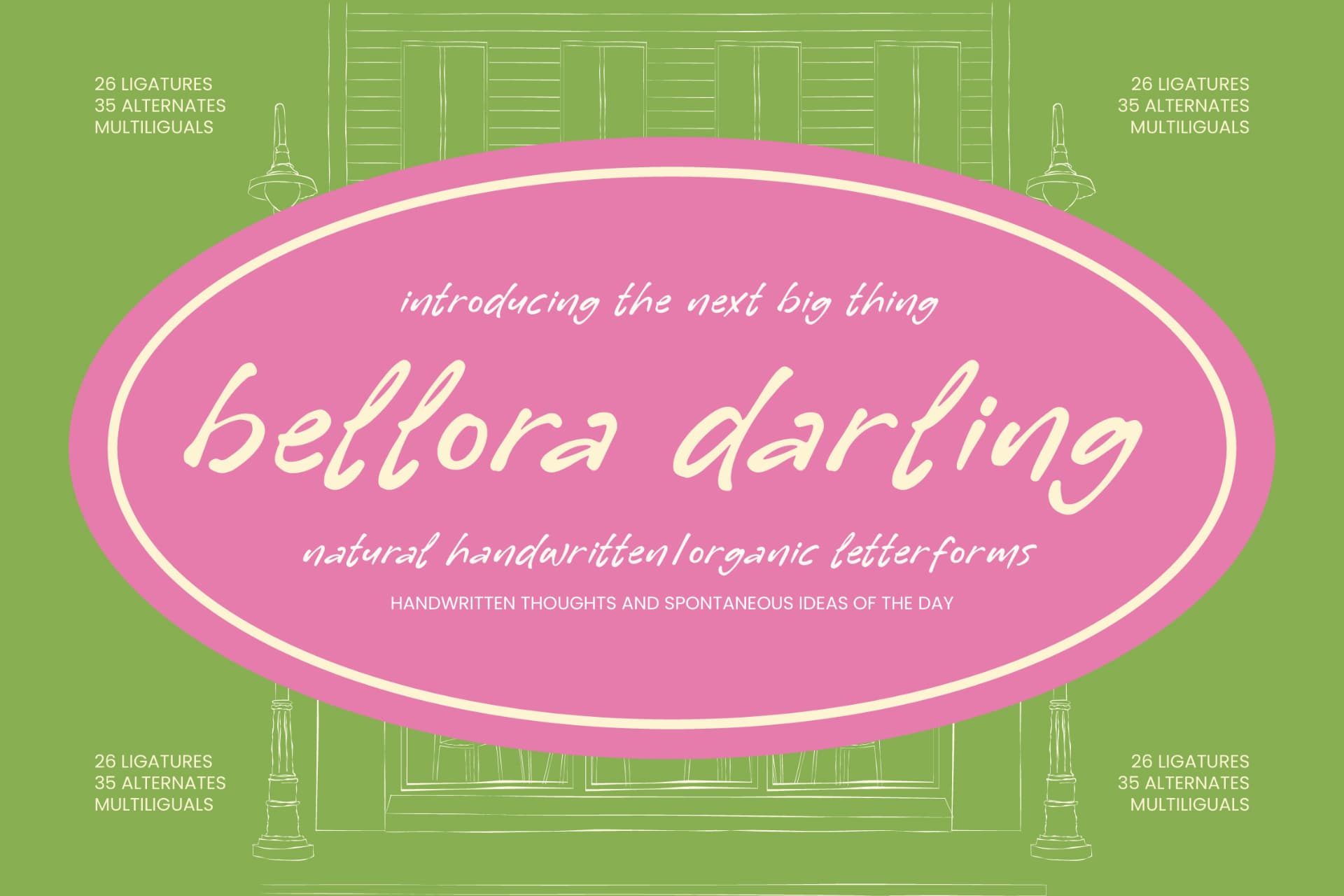 Preview of Bellora Darling - Natural Handwritten font