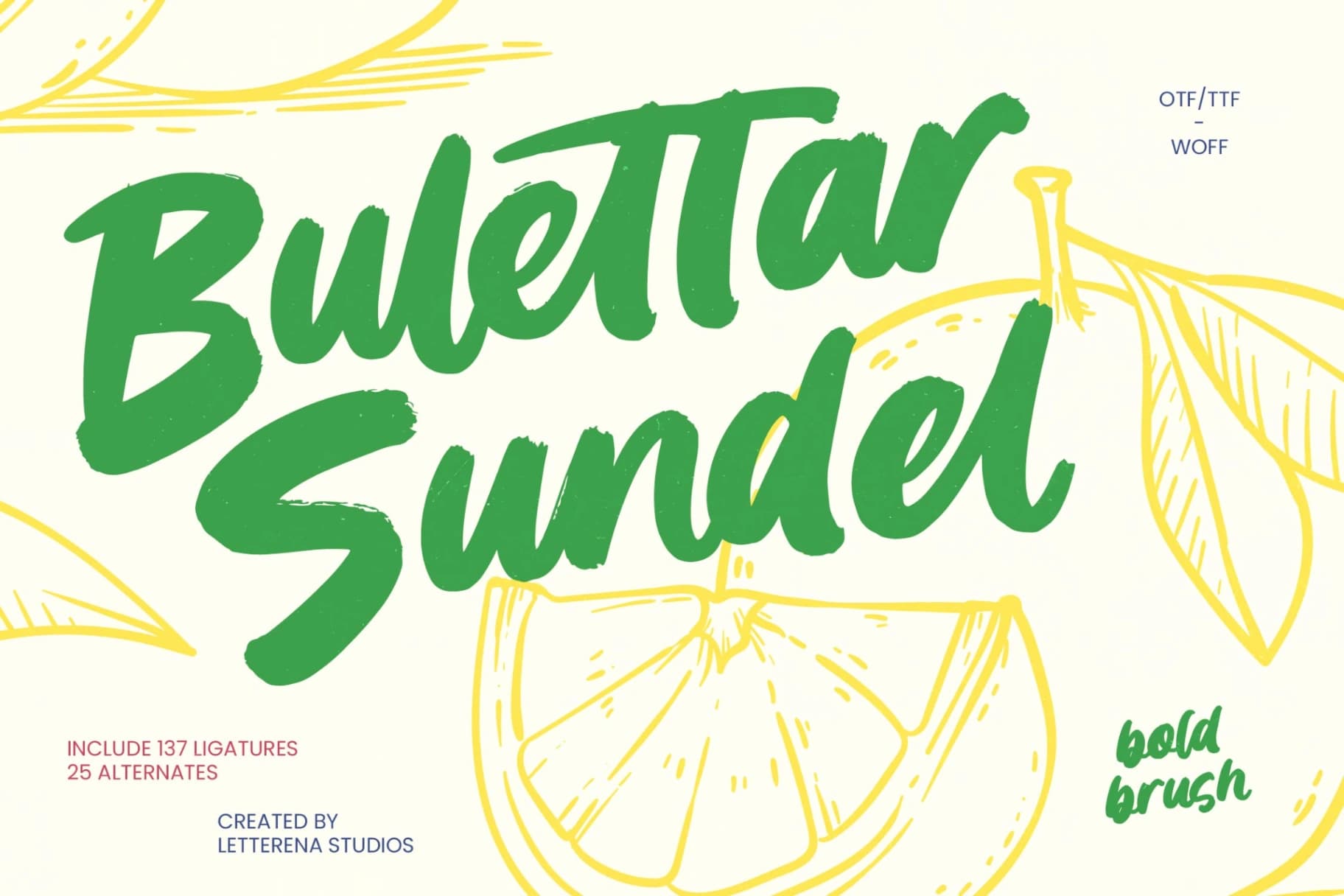 Preview of Bulettar Sundel - Bold Brush font