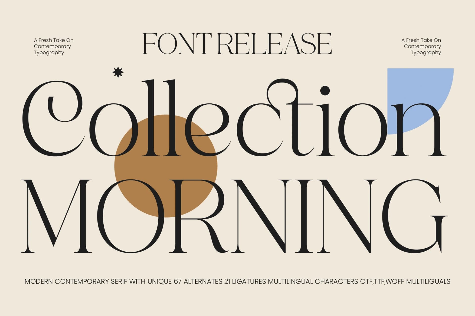 Preview of Collection Morning – Modern Contemporary Serif font