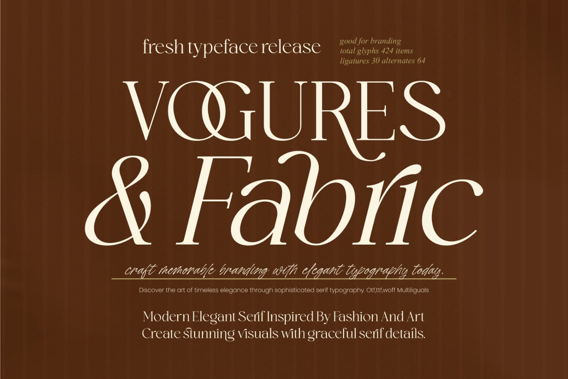 Preview of Vogures Fabric – Modern Elegant Serif font