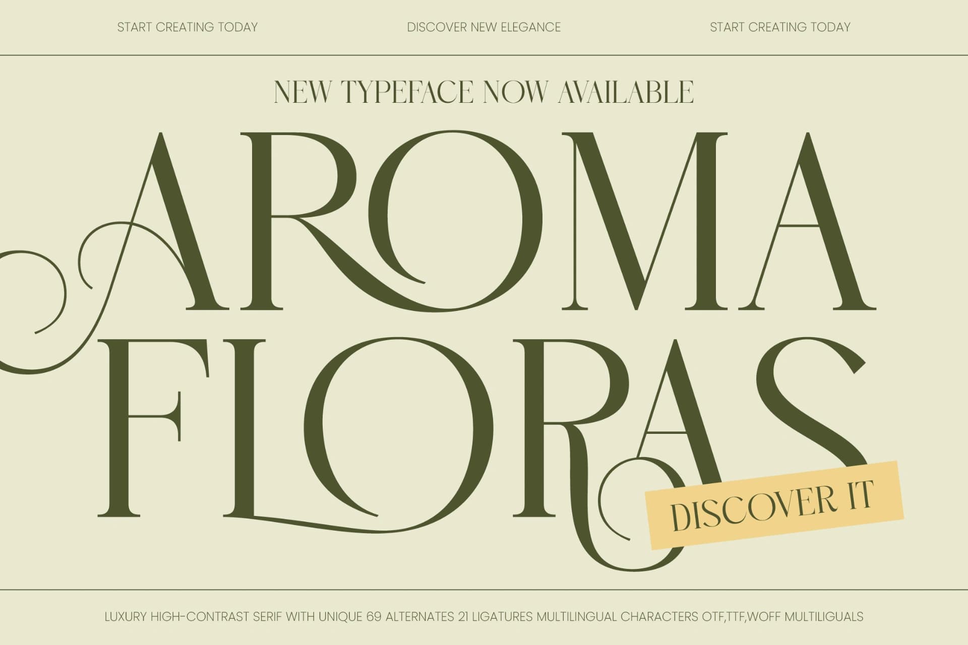 Preview of Aroma Floras - Luxury High Contrast Serif font