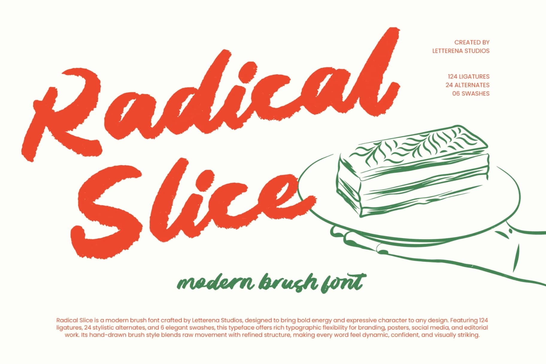 Preview 1 for Radical Slice - Modern Brush Font