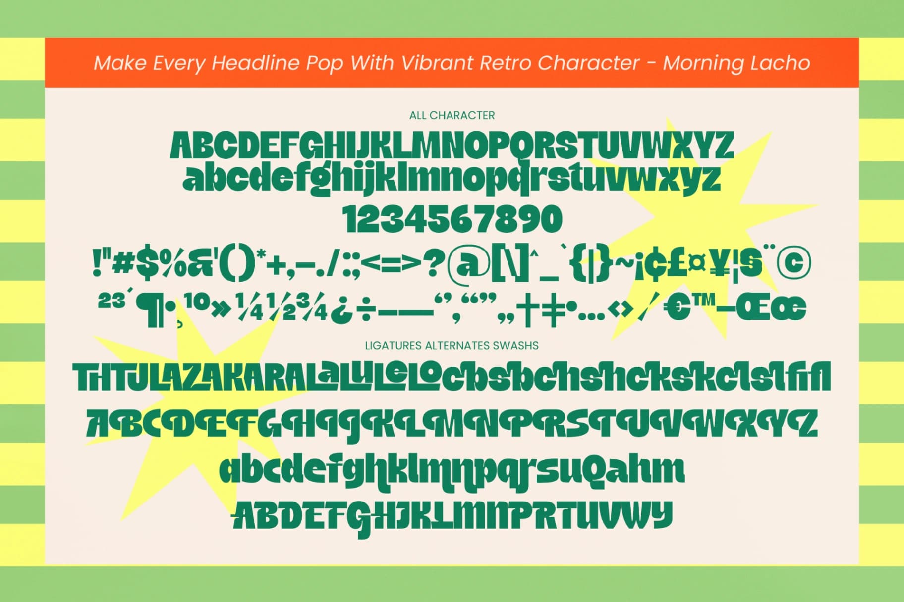 Preview 9 for Morning Lacho - Chunky Display Sans