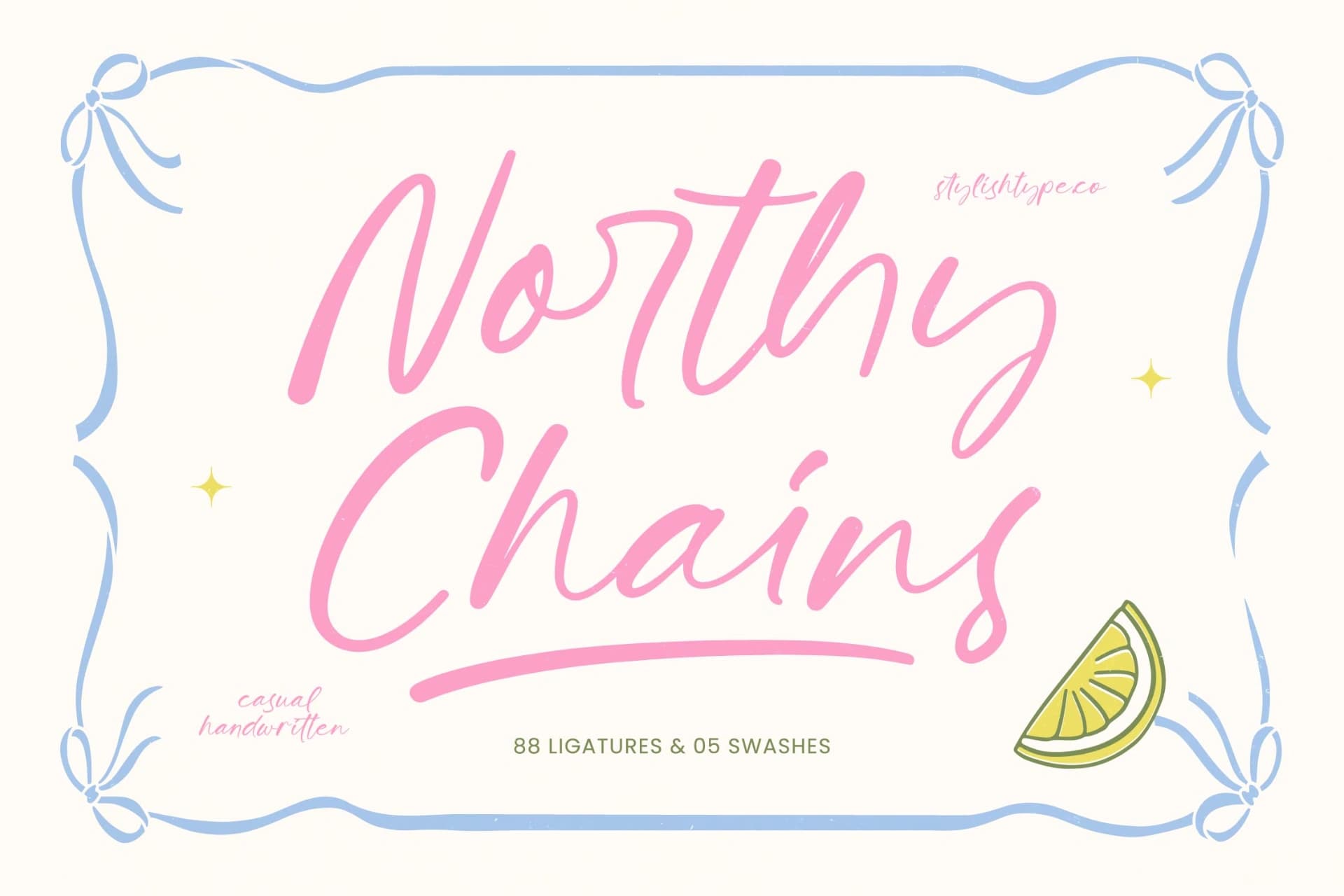 Preview of Northy Chains - Casual Handwritten font