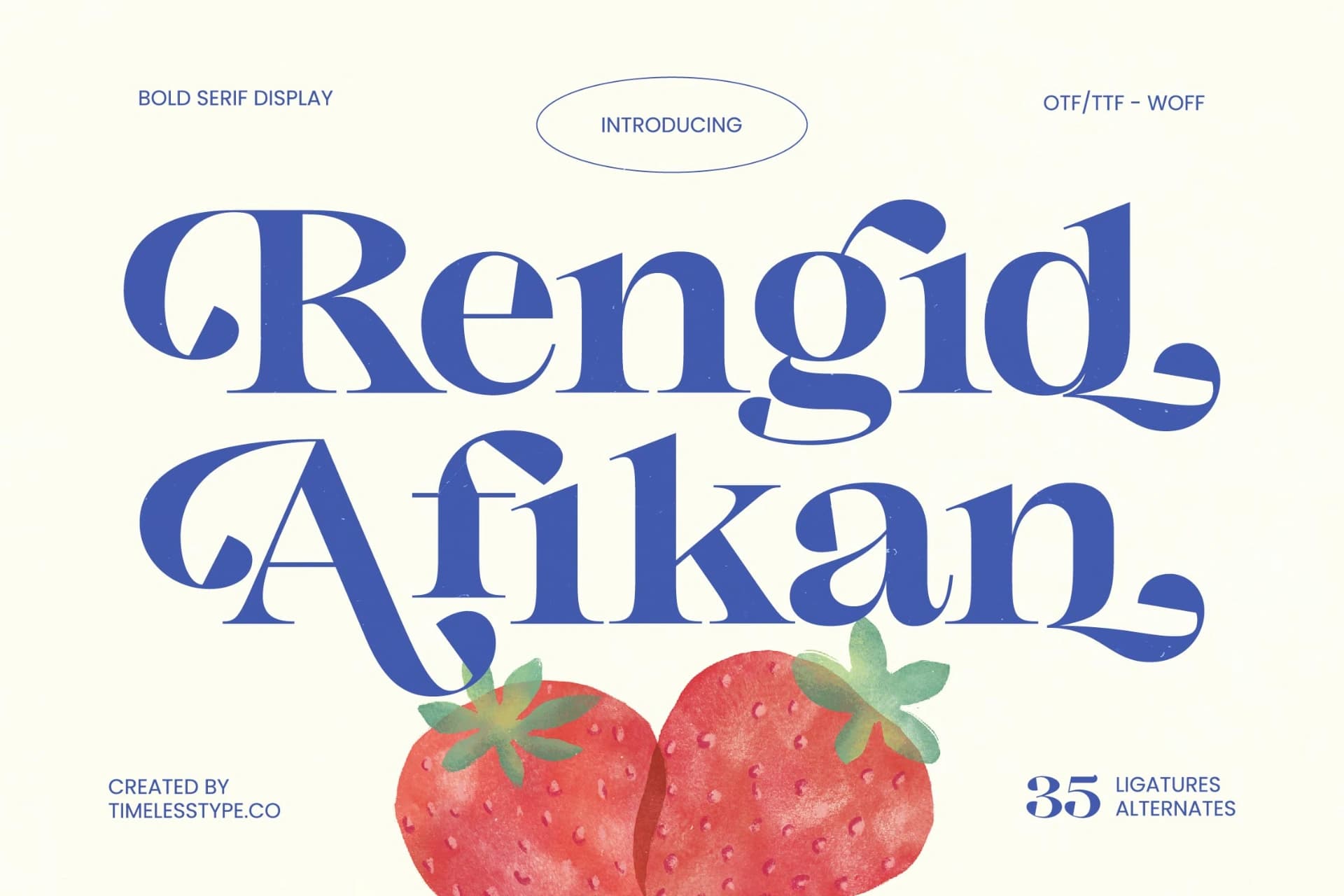 Preview of Rengid Afikan - Bold Serif Display font