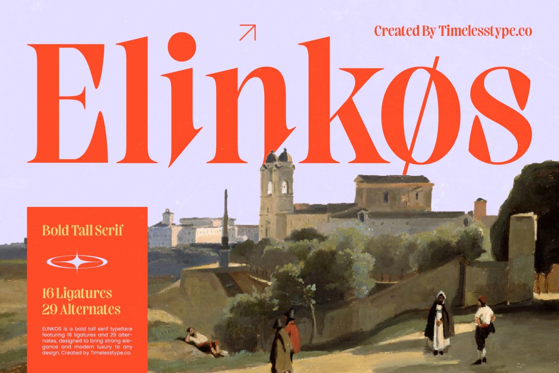 Preview of Elinkos - Bold Tall Serif font