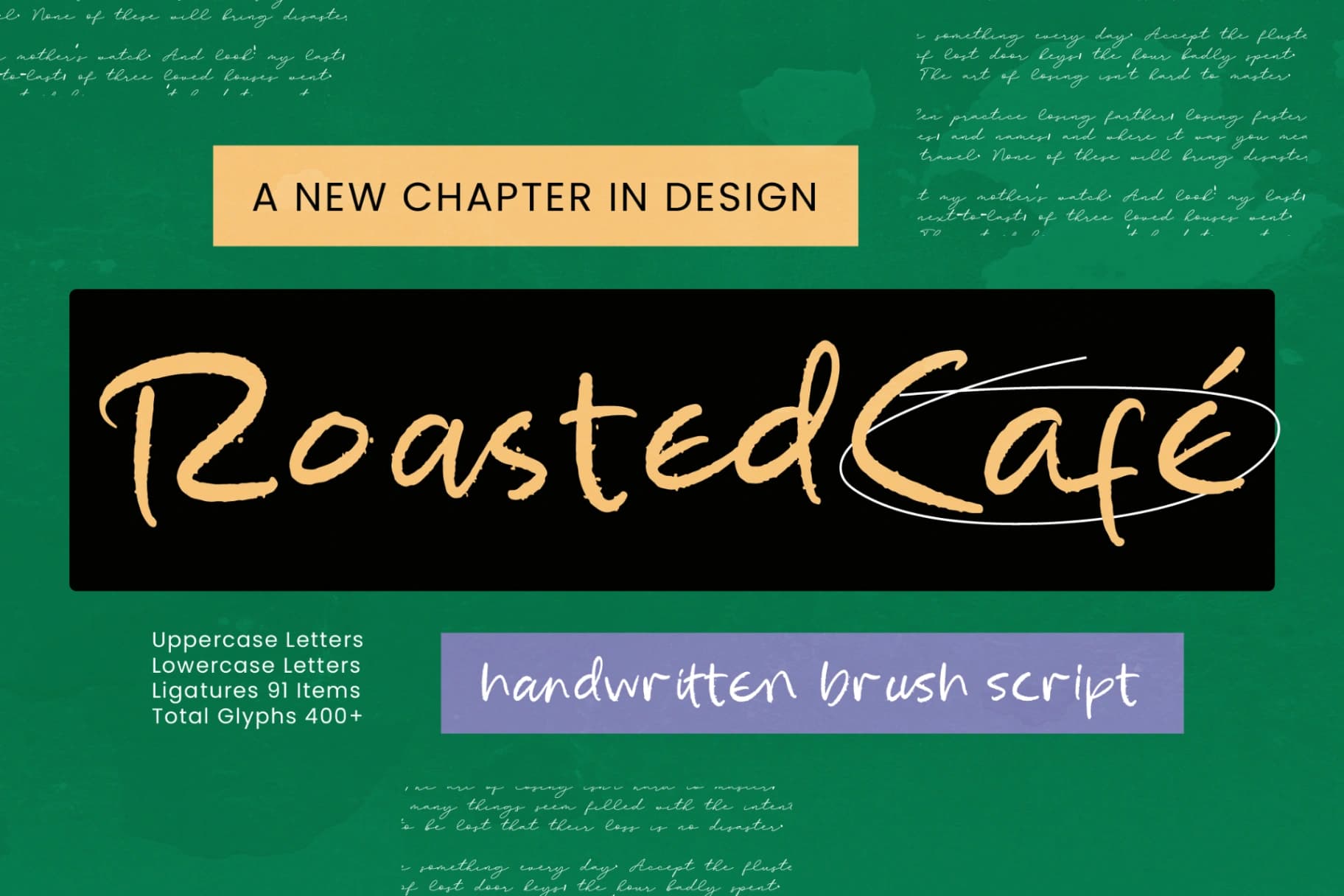 Preview of Roasted Cafe - Handwritten Brush Script font
