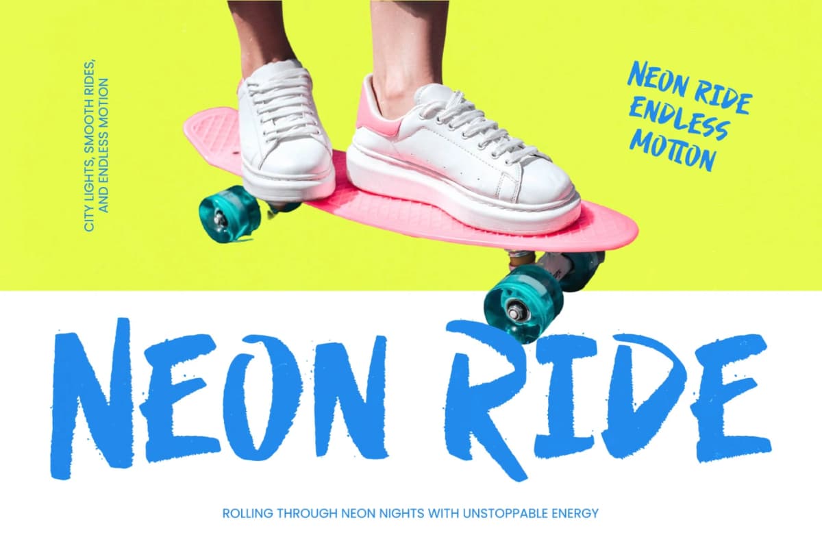 Spark Jump - Display Brush Font font preview 4