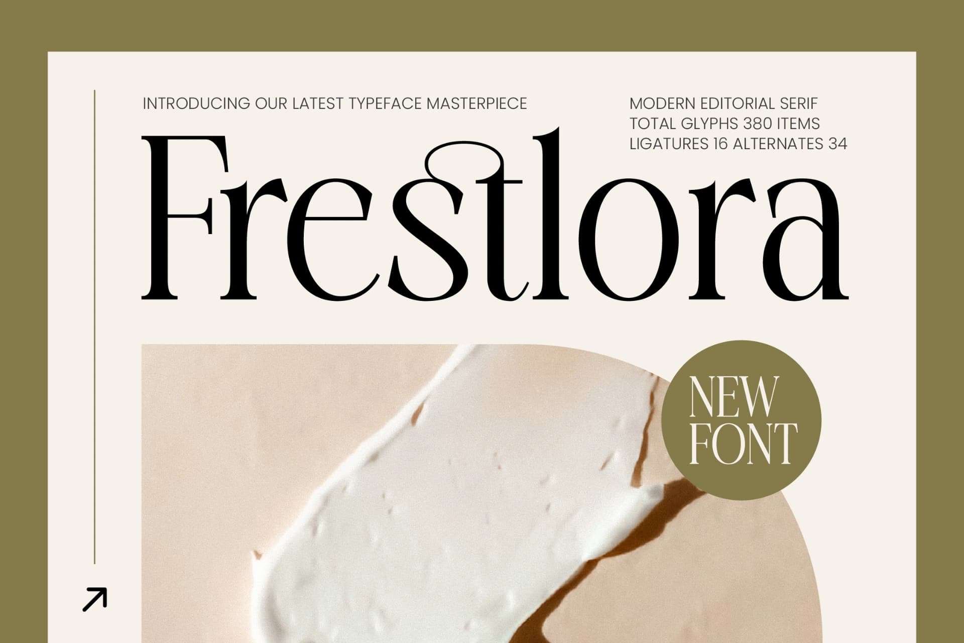 Preview of Frestlora - Modern Editorial Serif font