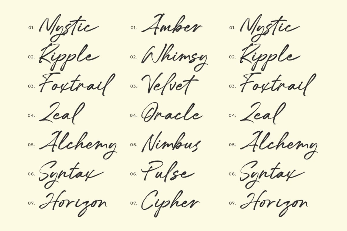Preview 6 for The Hantwels - Signature Handwritten Brush Script