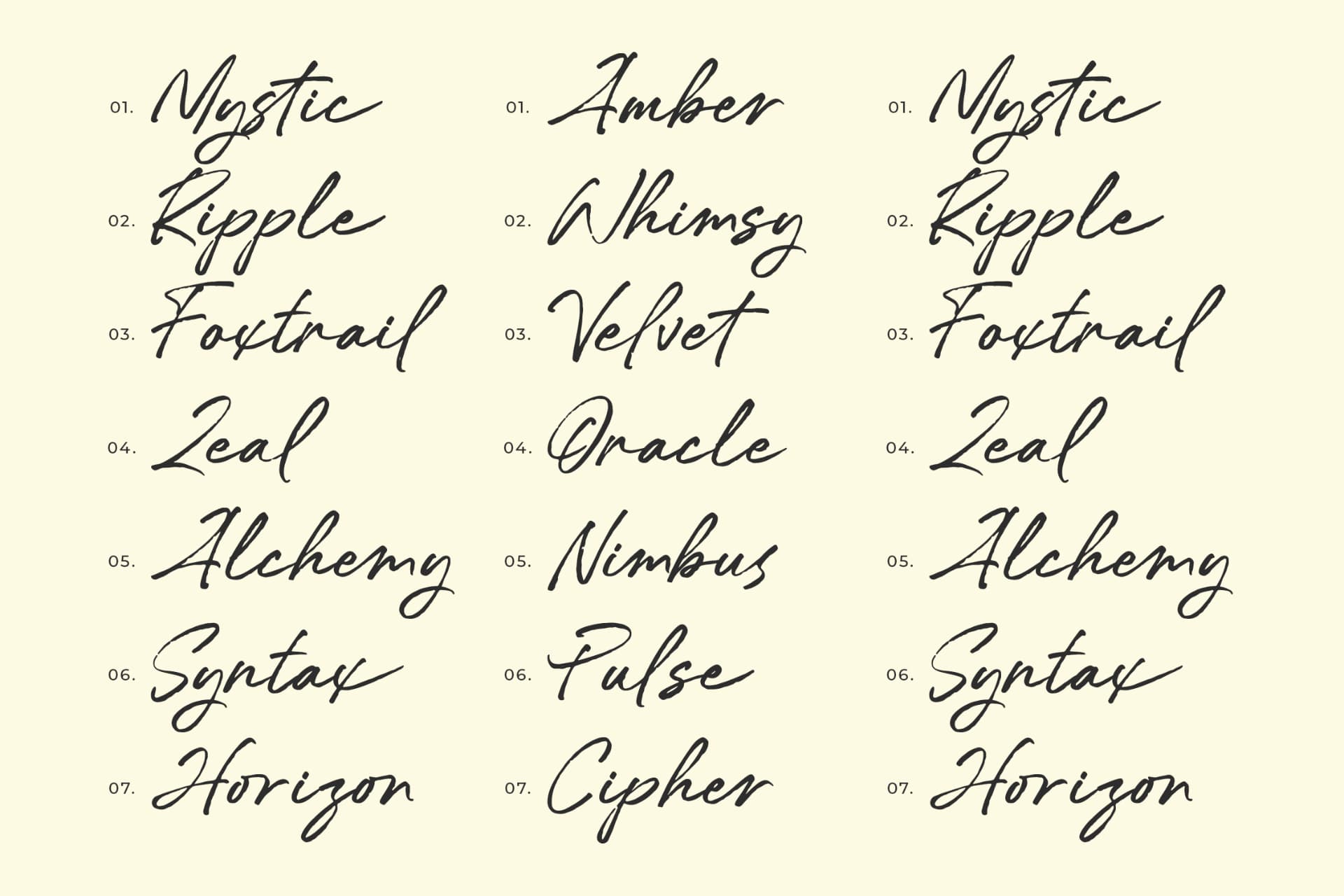 Preview 6 for The Hantwels - Signature Handwritten Brush Script