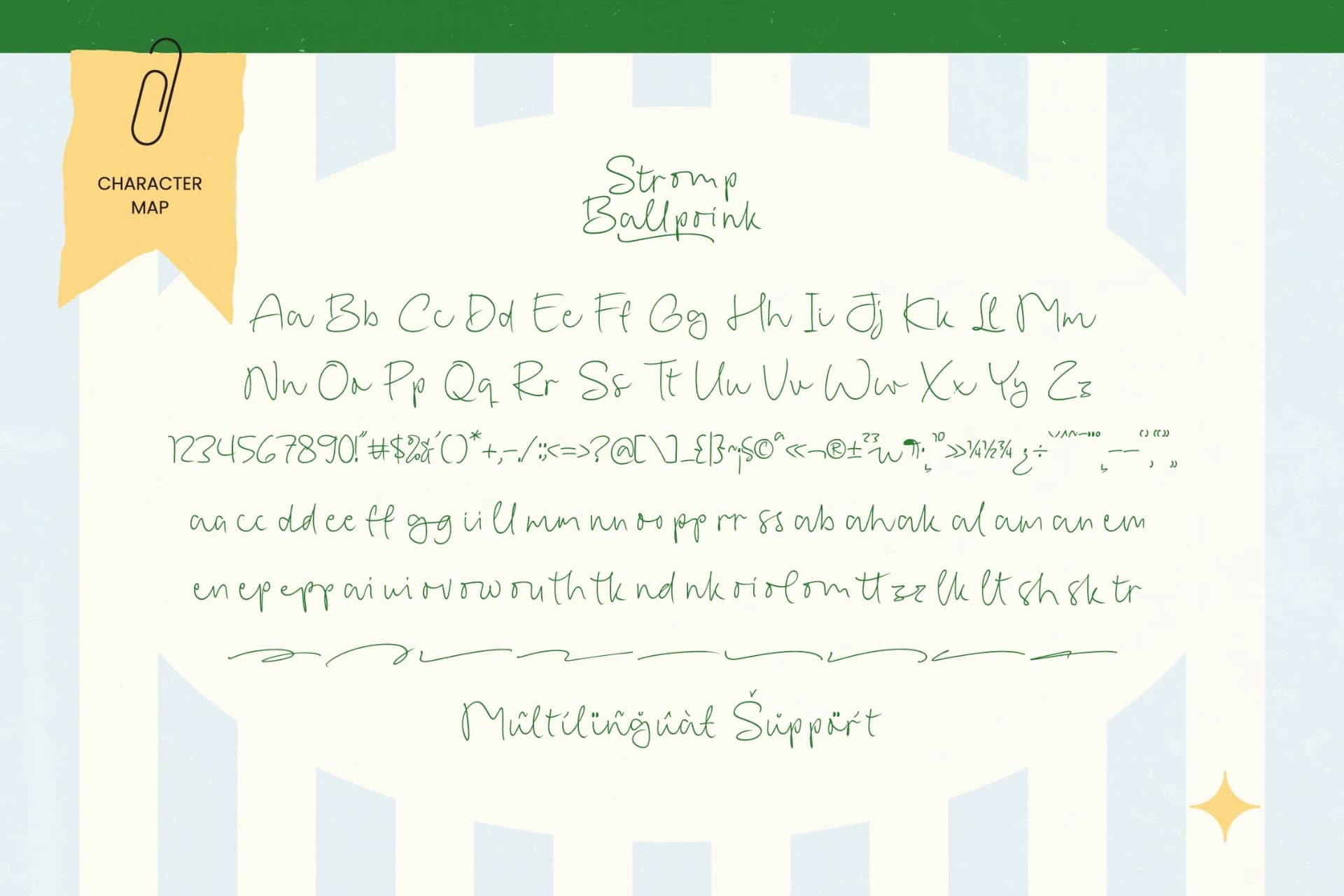 Preview 10 for Stromp Ballpoink - Ballpoint Handwritten Font