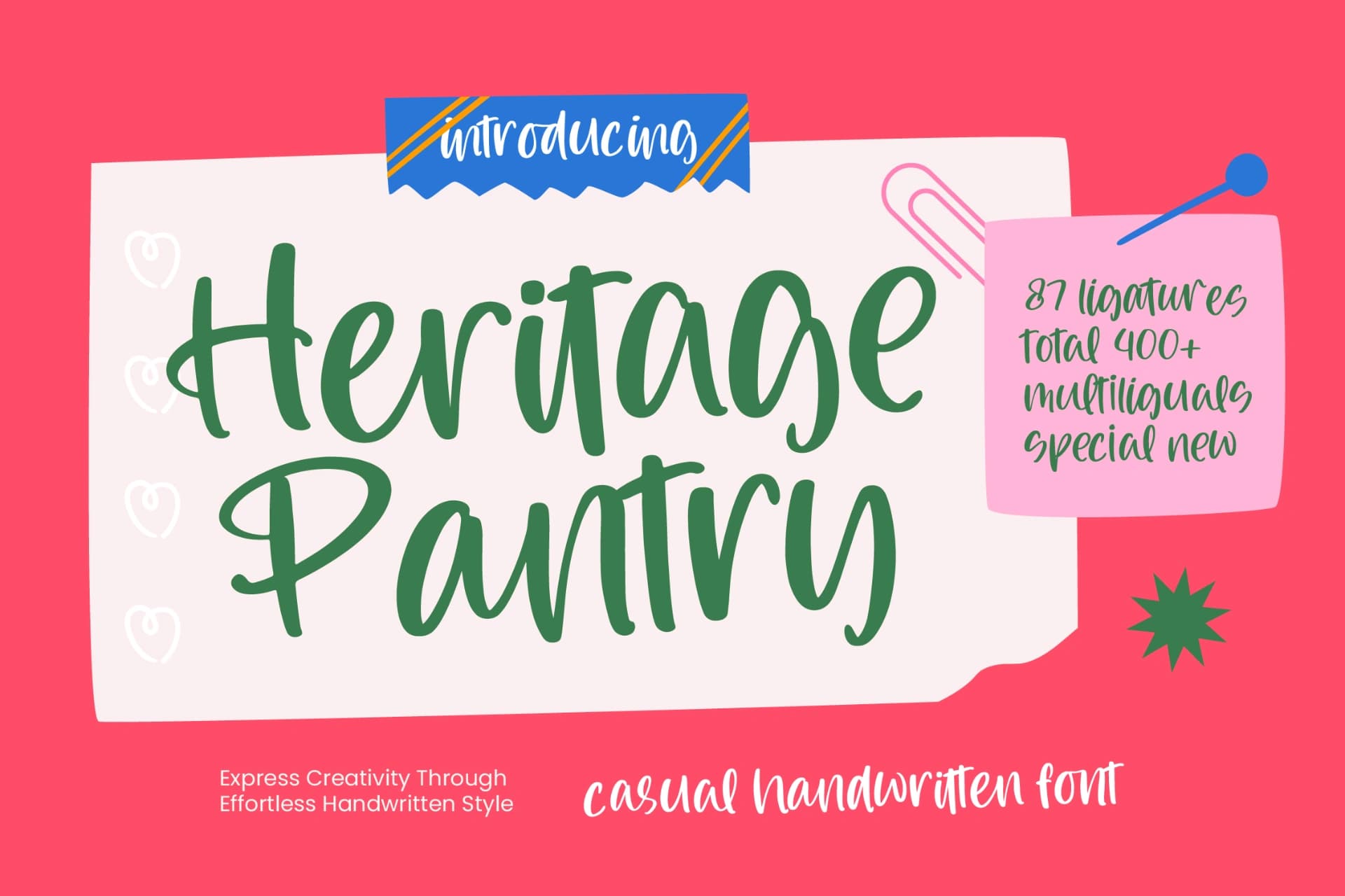 Preview of Heritage Pantry - Casual Handwritten Font font