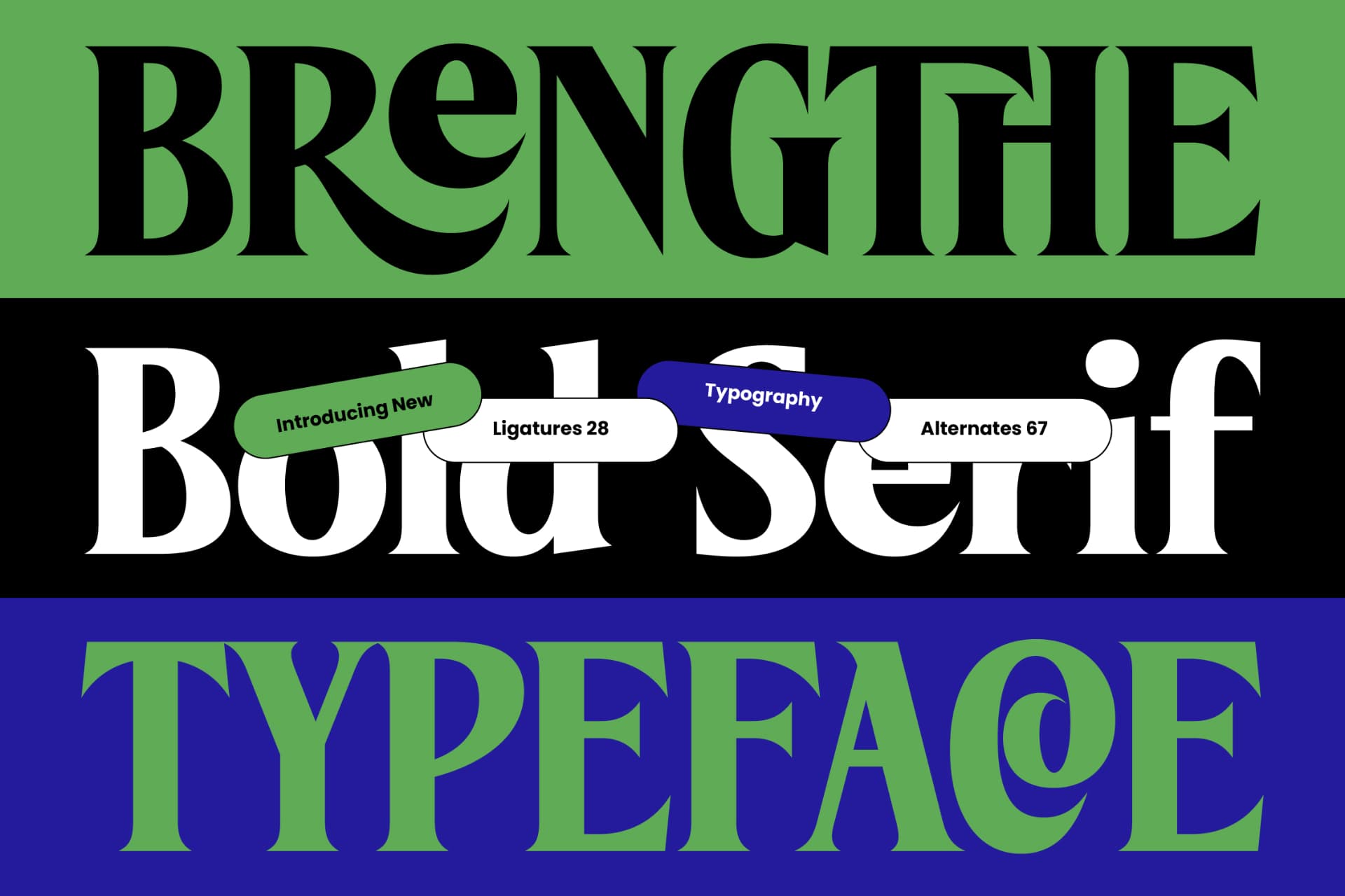 Preview of Brengthe - Modern Editorial Serif font