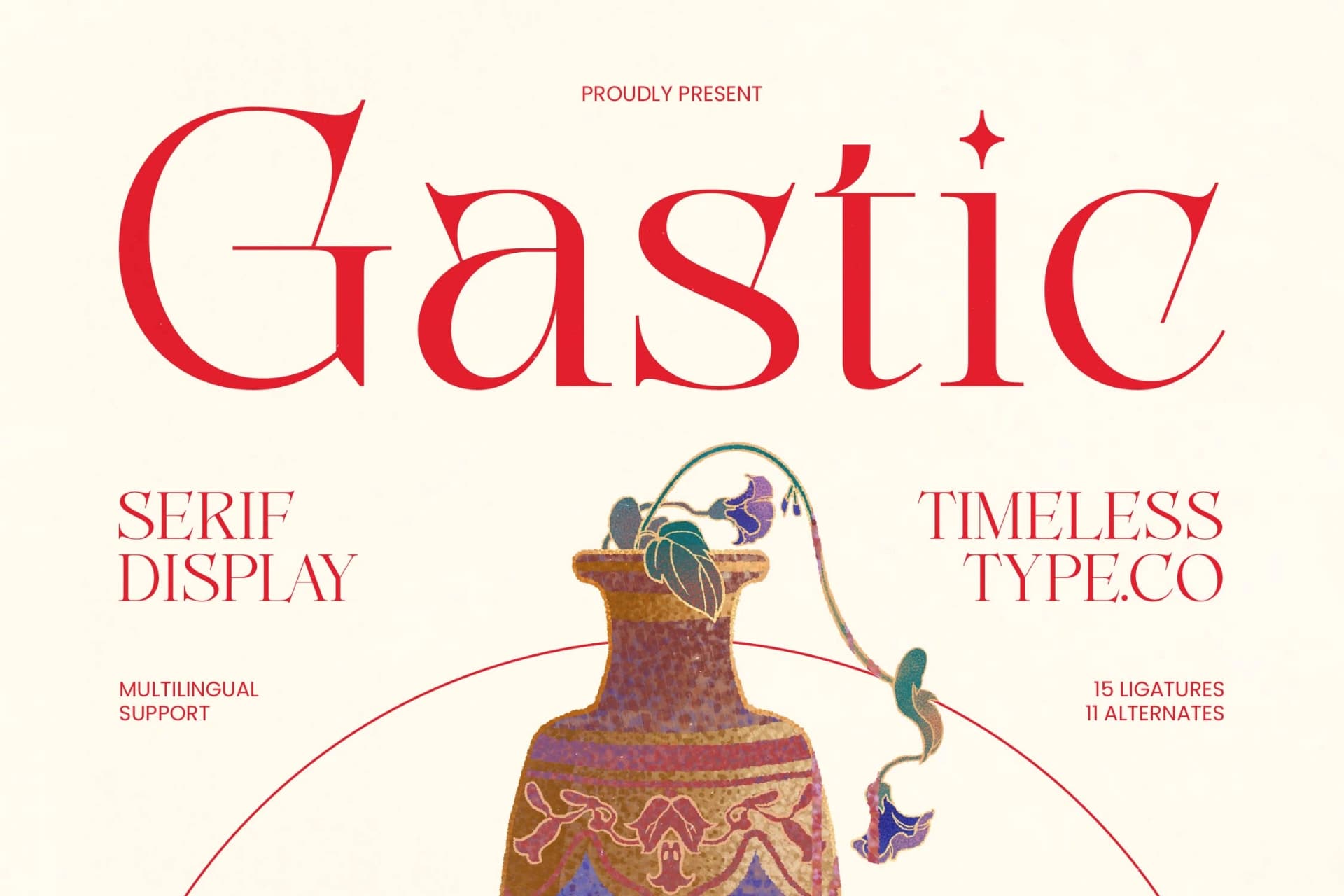 Preview of Gastic - Modern Editorial Serif font