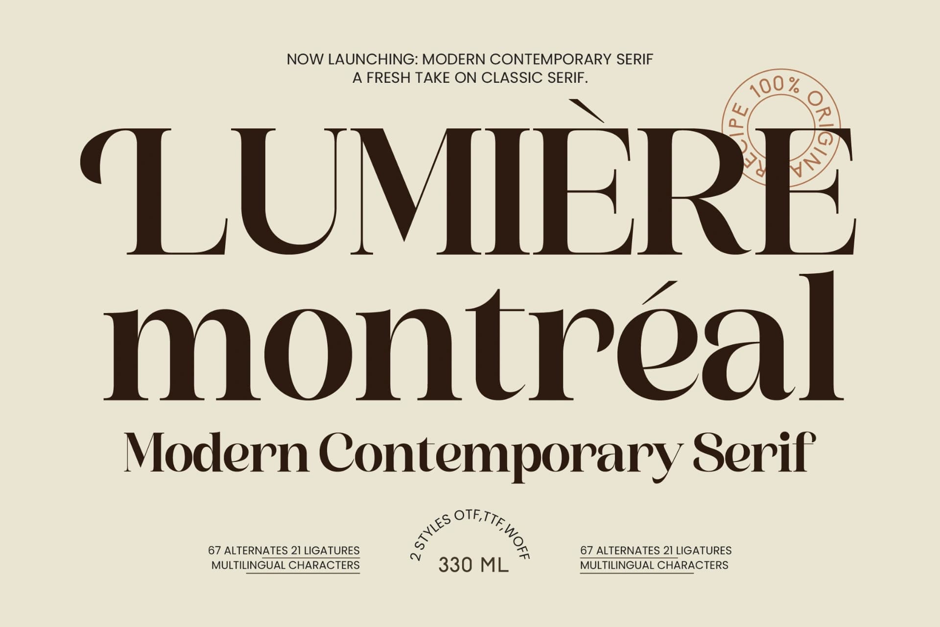 Preview of Lumiere Montreal - Modern Contemporary Serif font