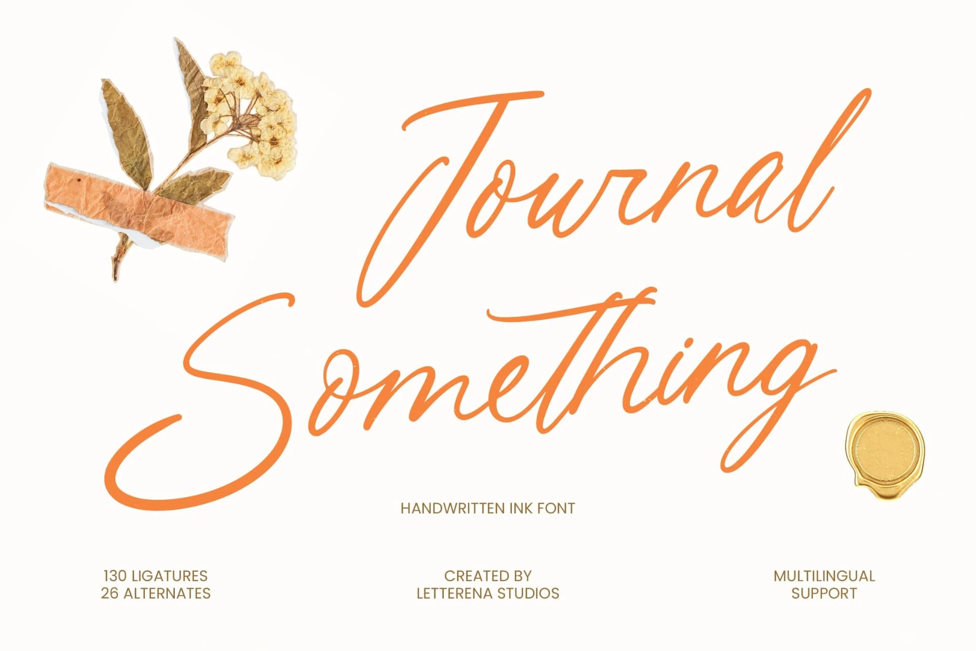 Preview of Journal Something - Handwritten Ink Font font