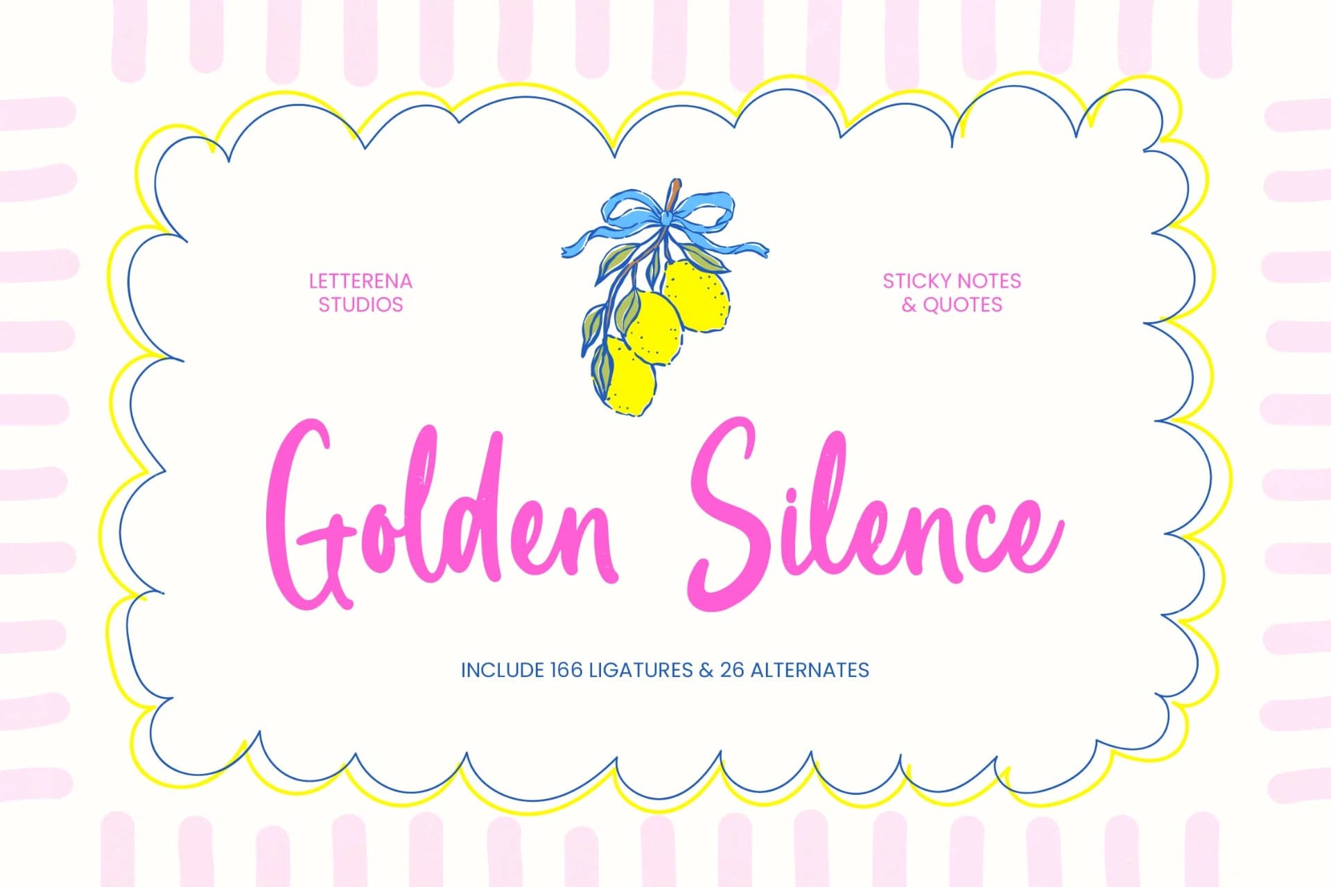 Preview of Golden Silence - Sticky Notes & Quotes font