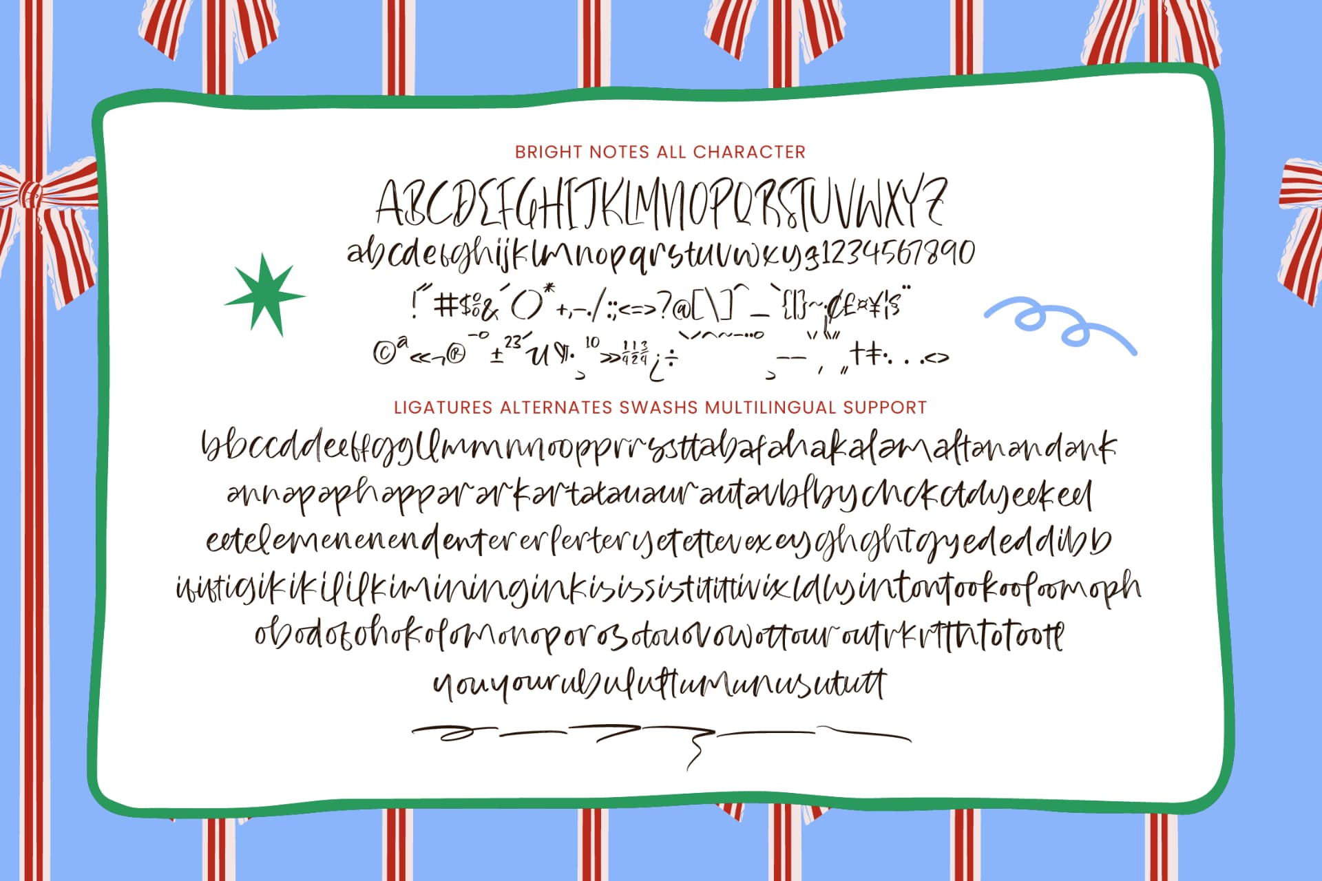 Preview 10 for Bright Notes - Casual Handwritten Brush Font