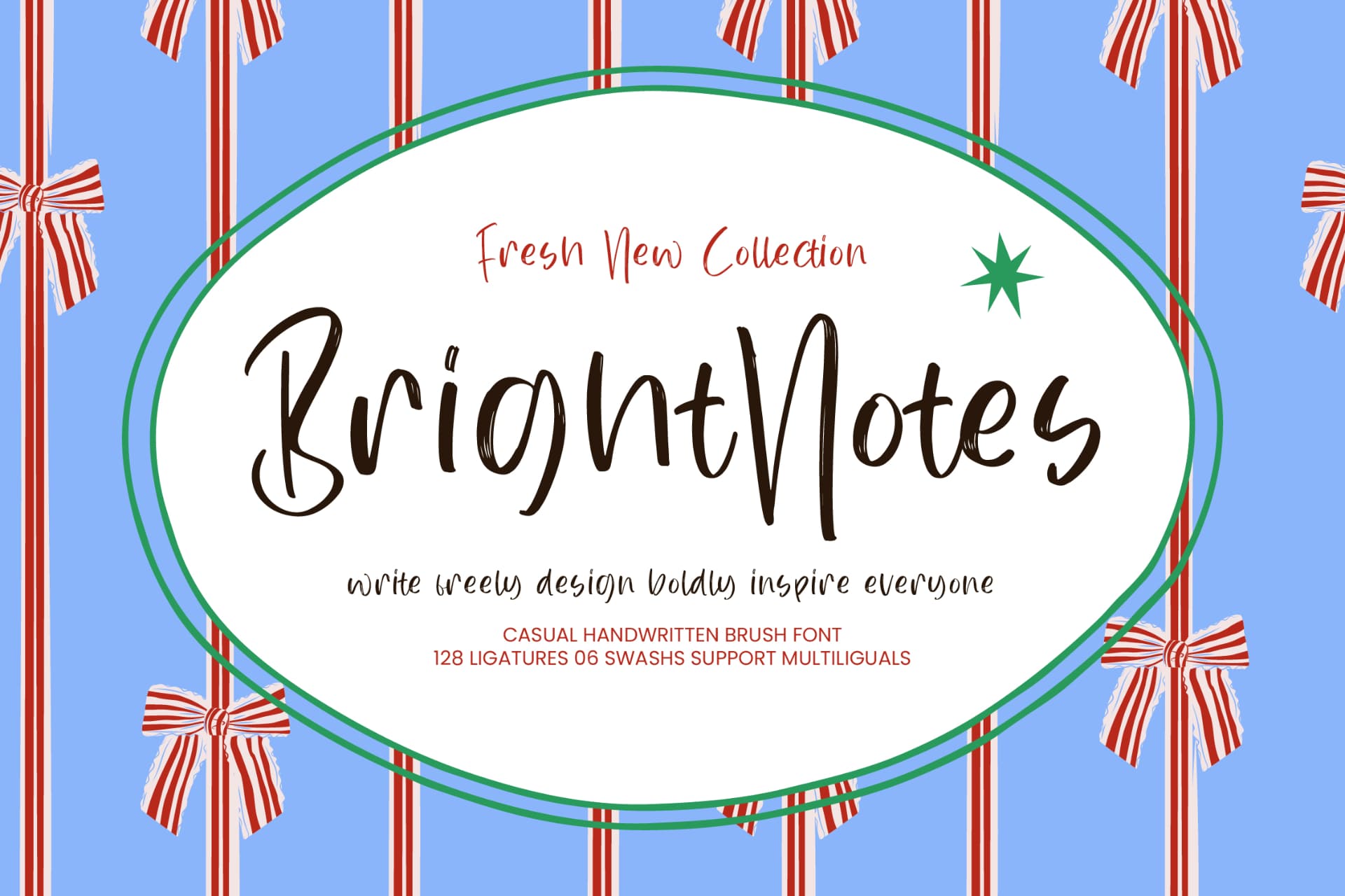 Preview 1 for Bright Notes - Casual Handwritten Brush Font