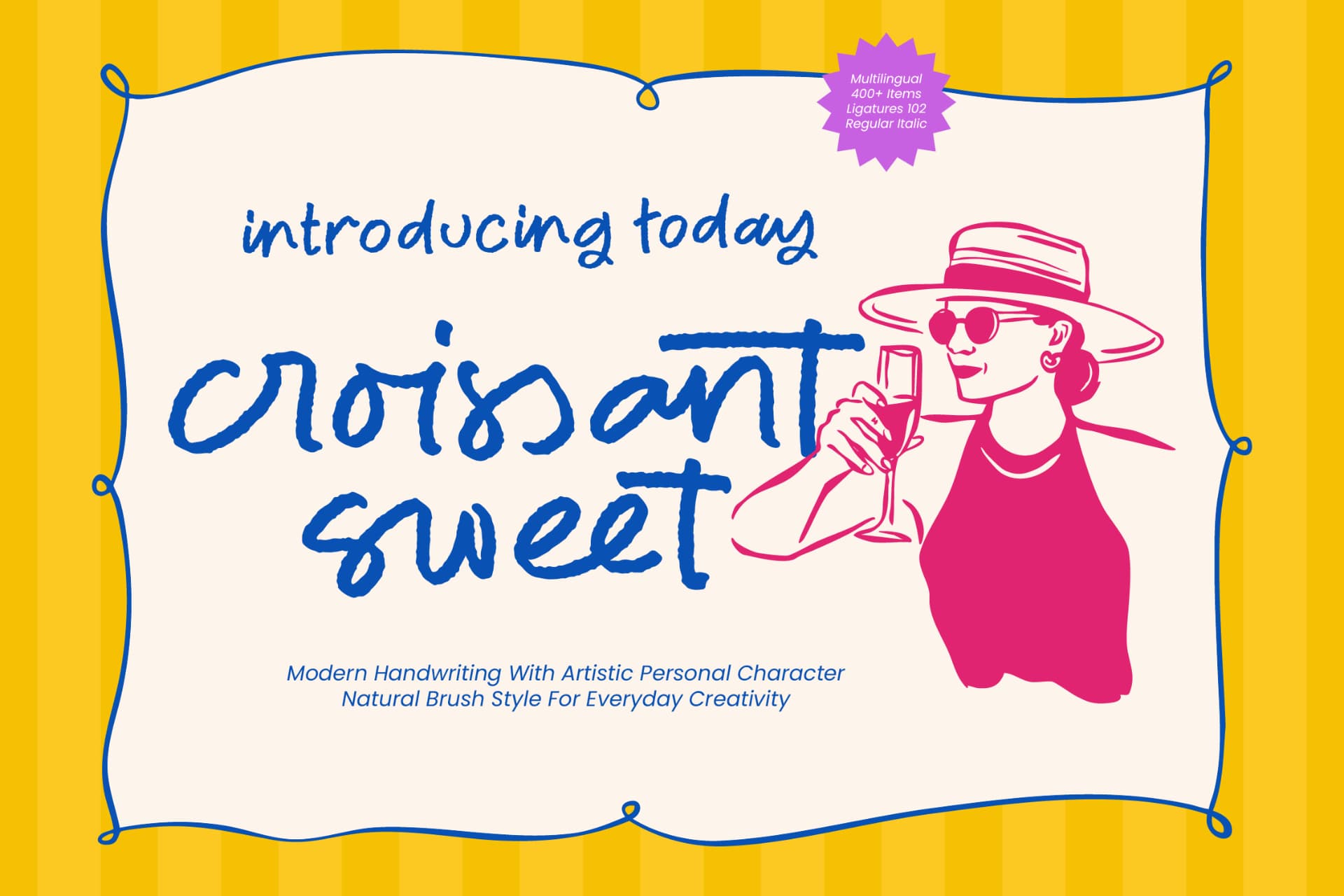 Preview of Croissant Sweet - Modern Handwriting font
