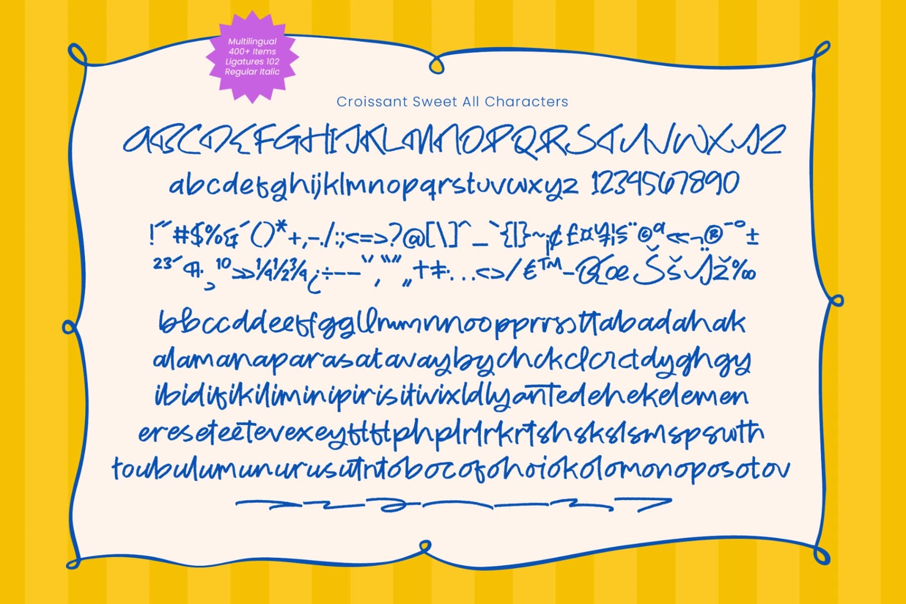 Preview 10 for Croissant Sweet - Modern Handwriting