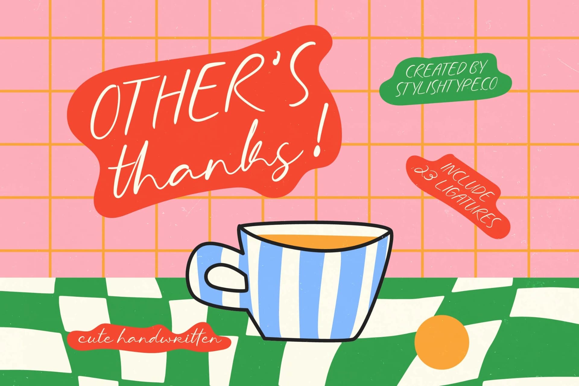 Preview of Other Thanks - Cute Handwritten font
