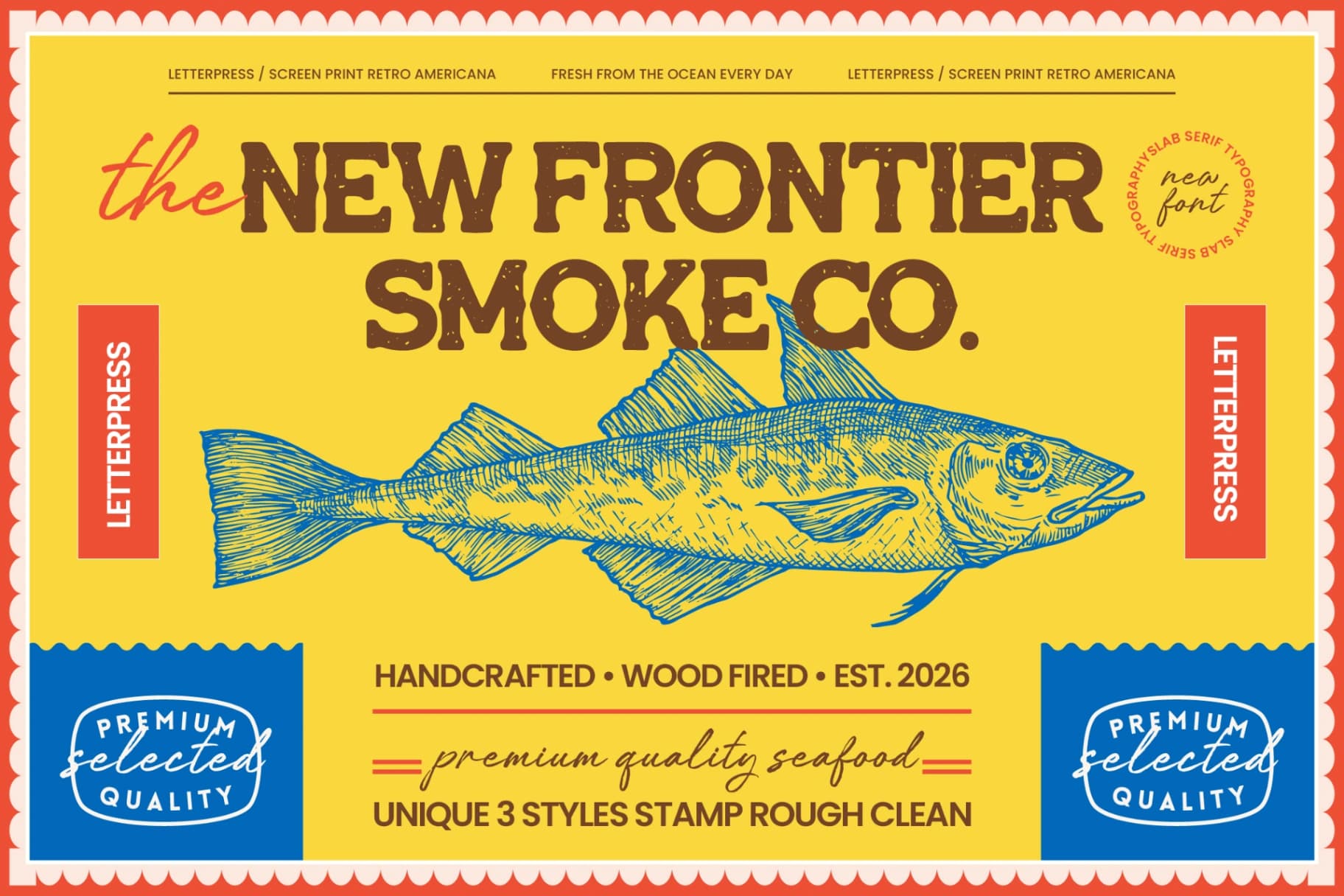 Preview of Frontier Smoke - Typography Slab Serif font