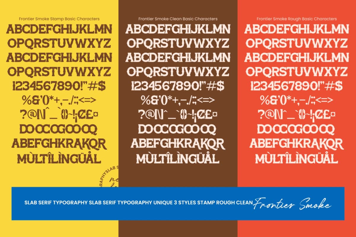Frontier Smoke - Typography Slab Serif font preview 10