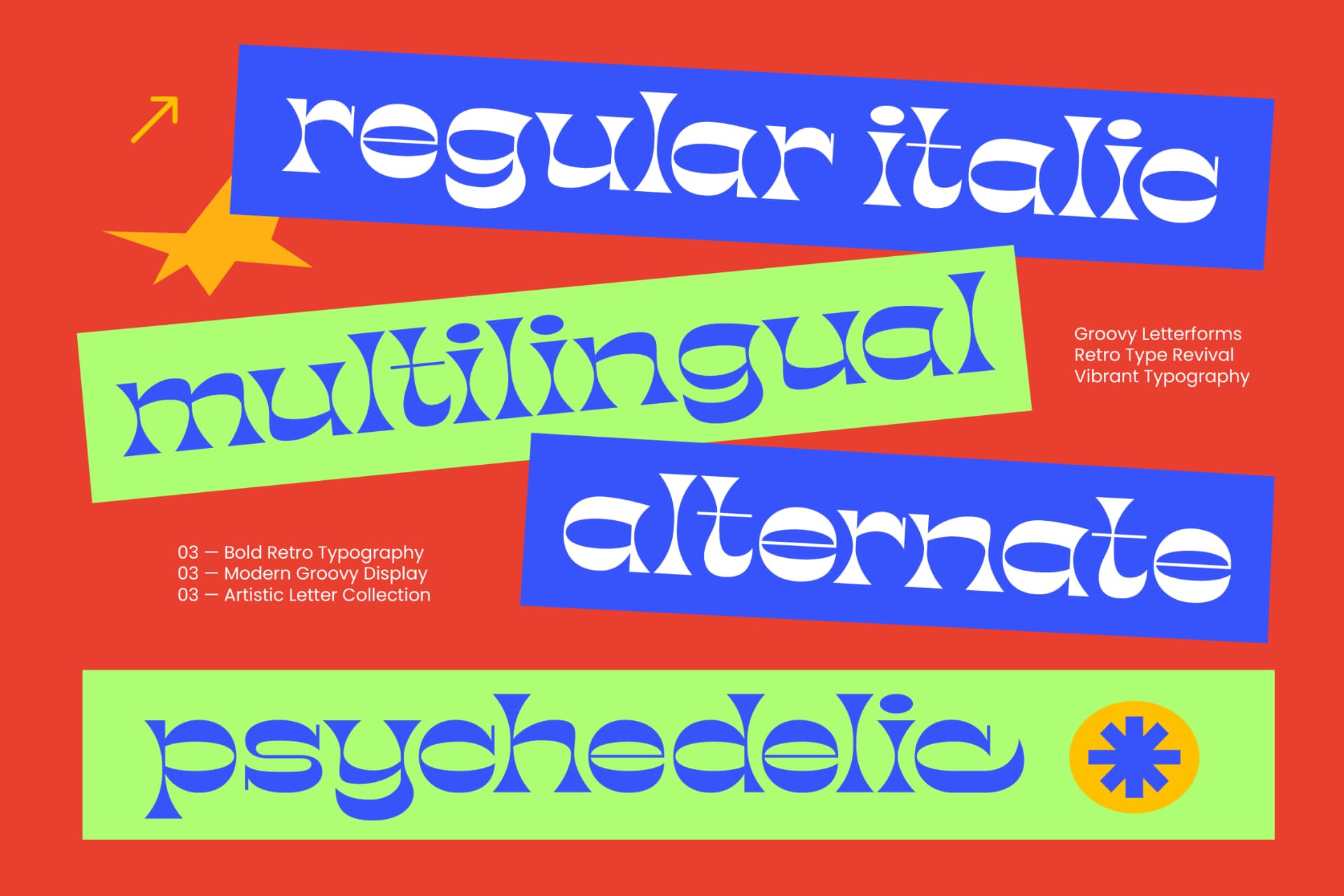 Preview 5 for Vaoras - Psychedelic Display Font