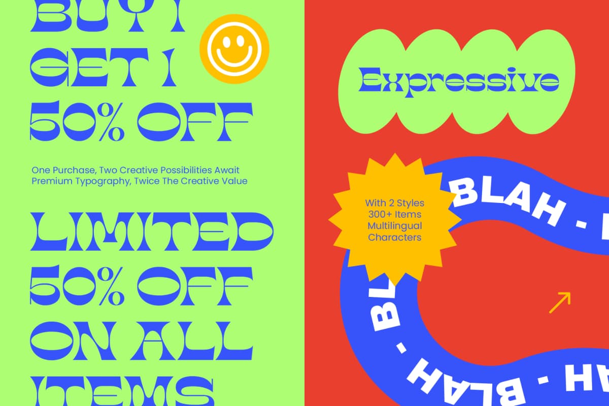 Preview 7 for Vaoras - Psychedelic Display Font
