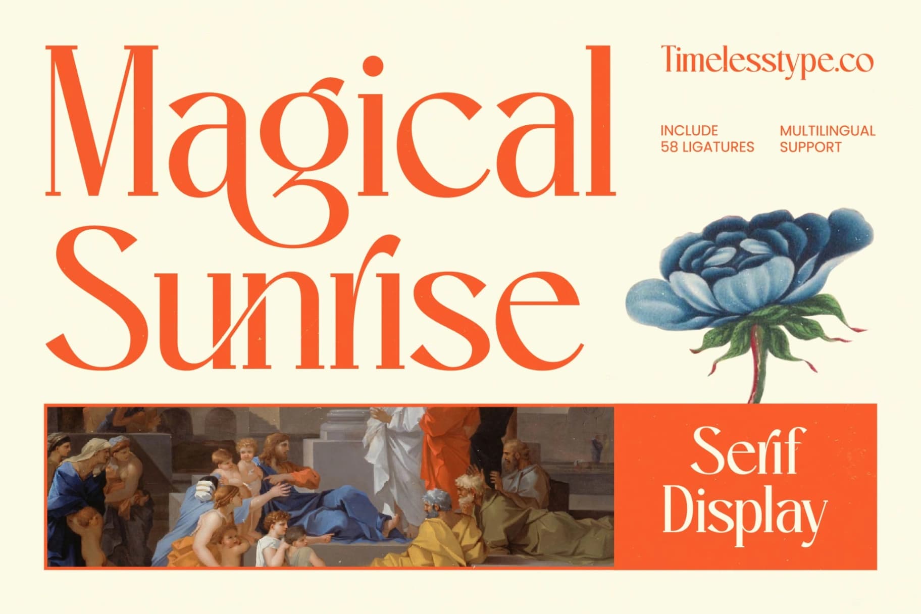 Preview of Magical Sunrise - Serif Display Font font