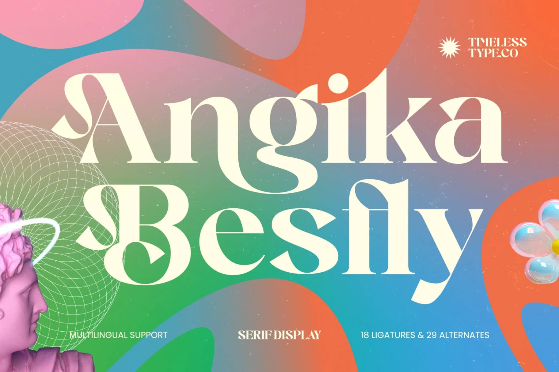 Preview of Angika Besfly - Serif Display Font font