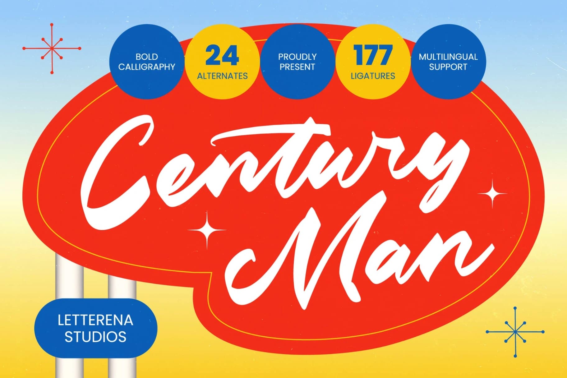 Preview of Century Man - Bold Calligraphy Font font