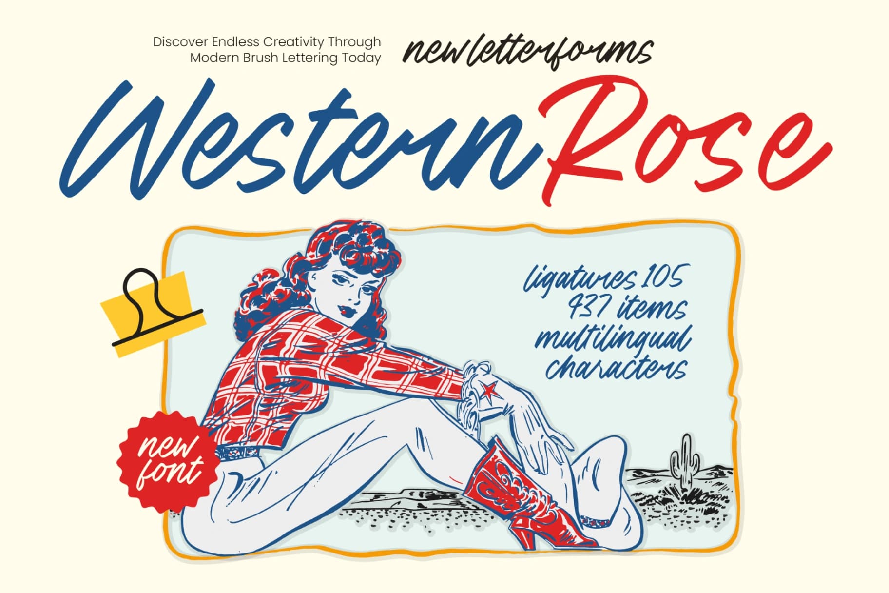 Preview of Western Rose - Modern Brush font