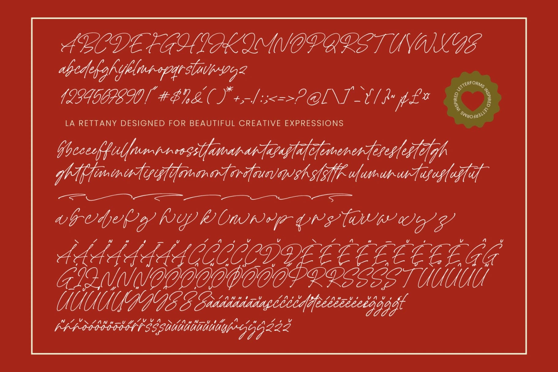 Preview 10 for La Rettany - Luxury Handwritten Font
