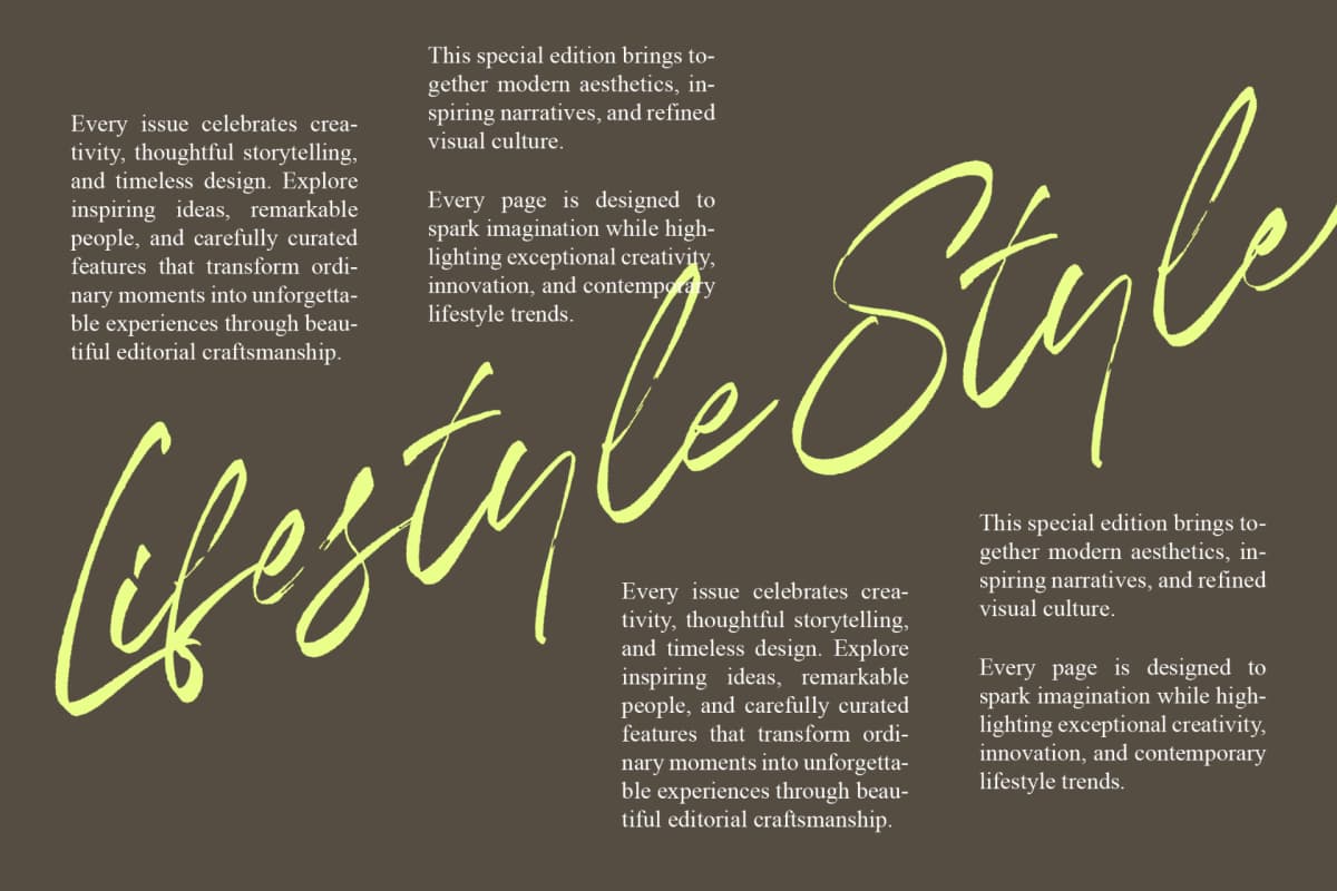Preview 4 for Clestige Rowlandn - Modern Signature Brush Font