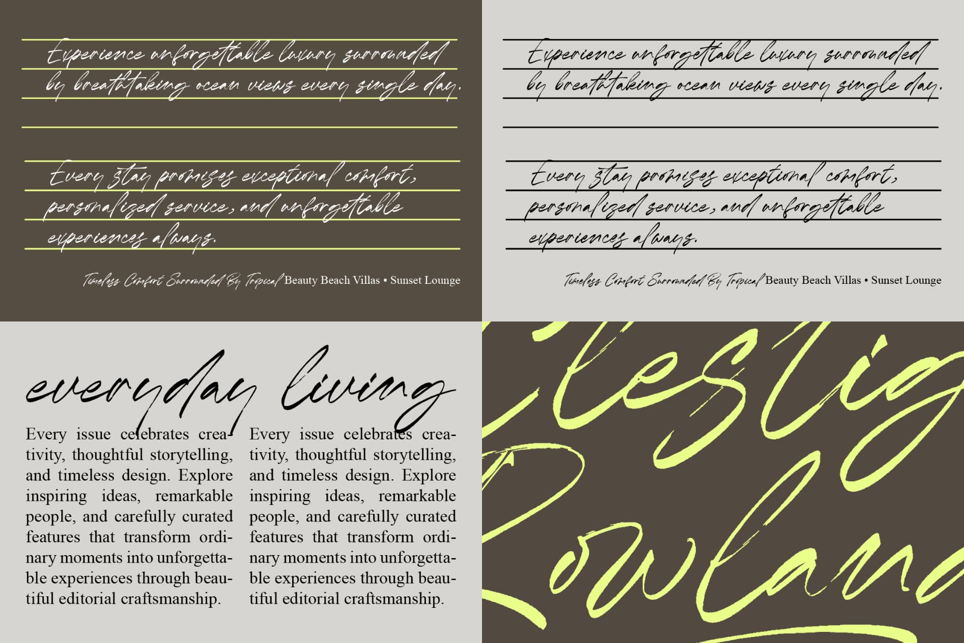 Preview 5 for Clestige Rowlandn - Modern Signature Brush Font