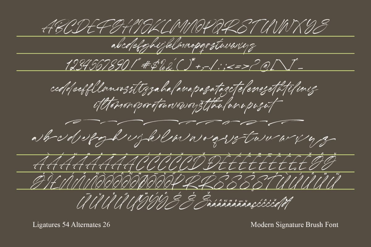 Preview 10 for Clestige Rowlandn - Modern Signature Brush Font