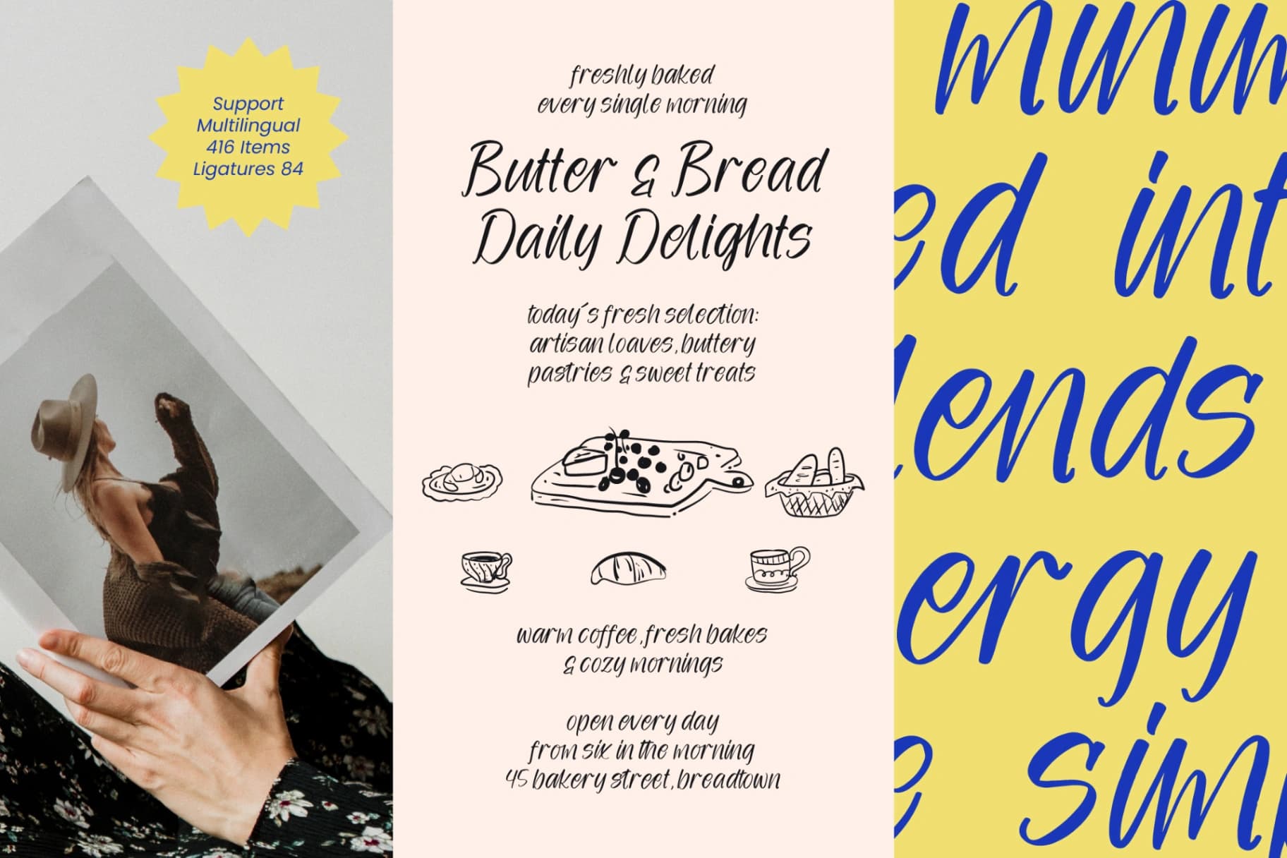 Preview 7 for Coastal Blue - New Modern Handwritten