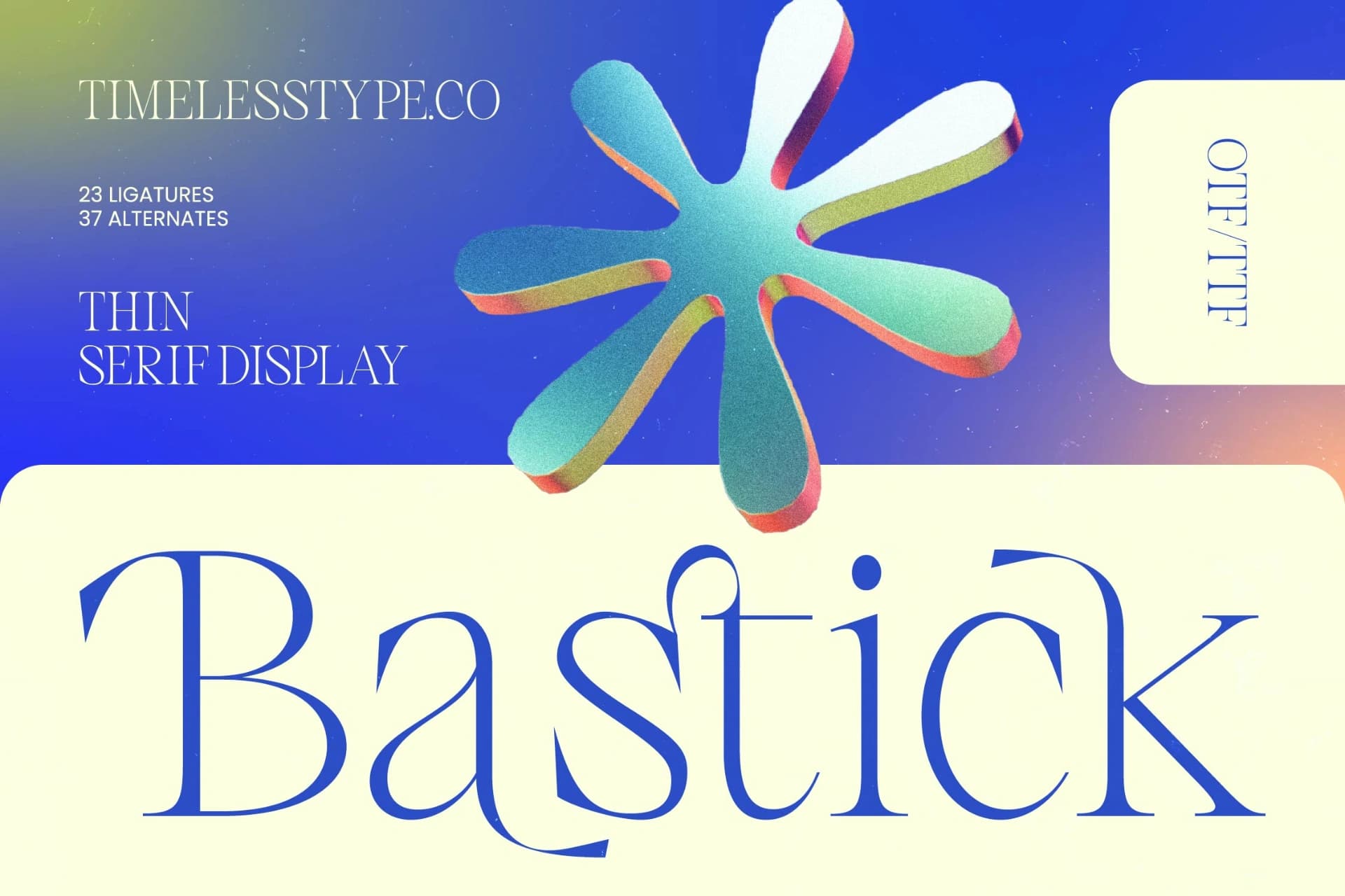 Preview of Bastick - Thin Serif Display font