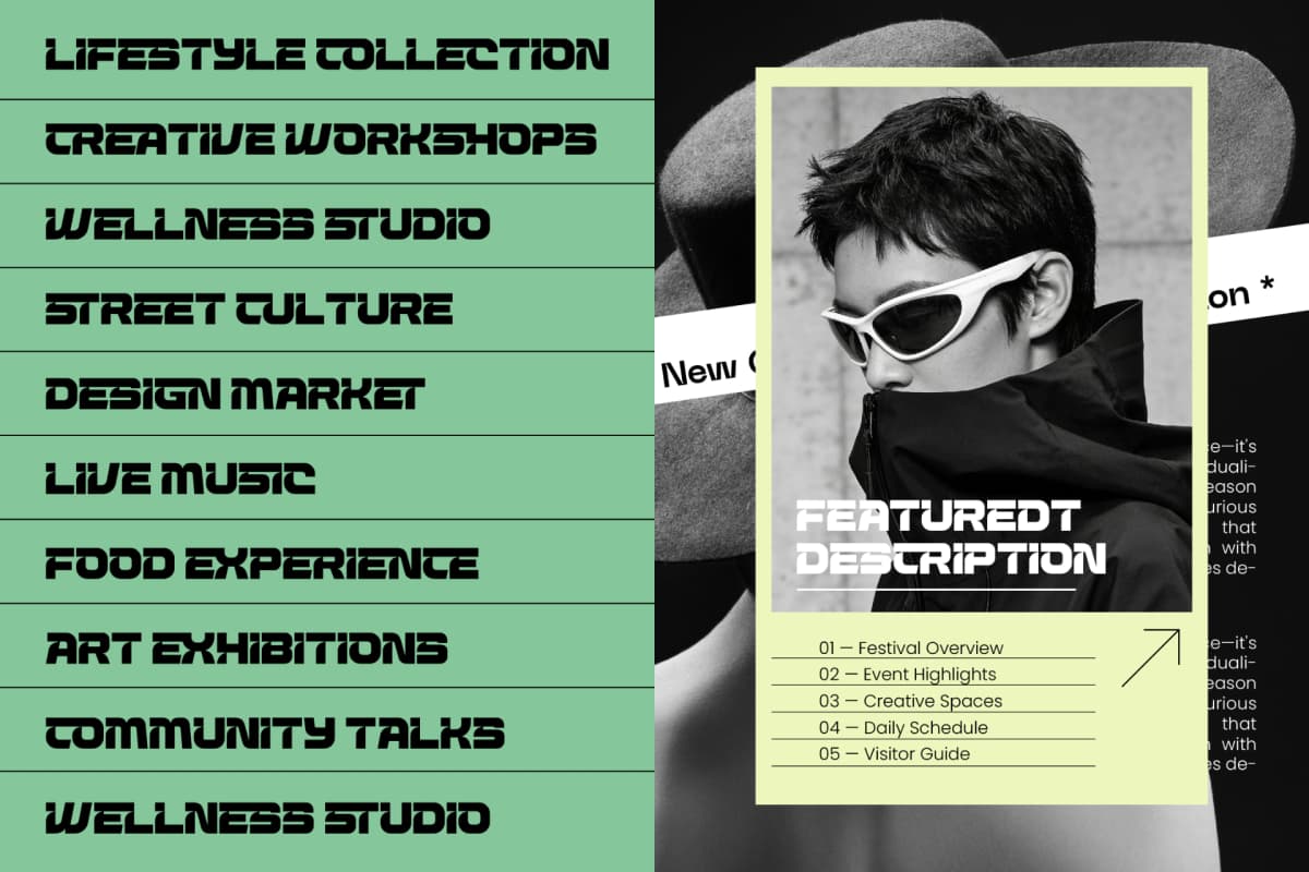 Vision Horizon - Futuristic Display Font font preview 8