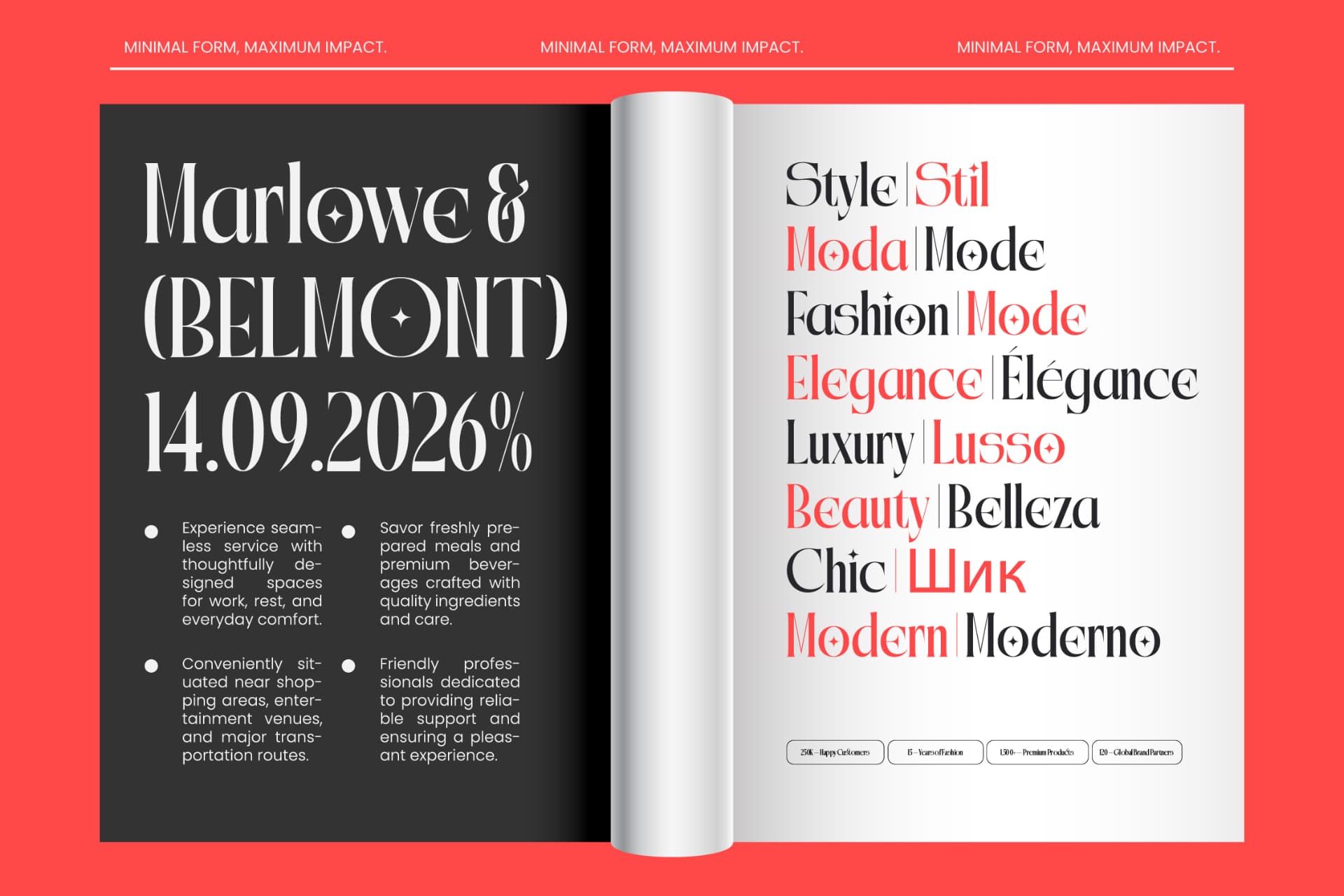 Preview 2 for Qalories - Modern Serif Display