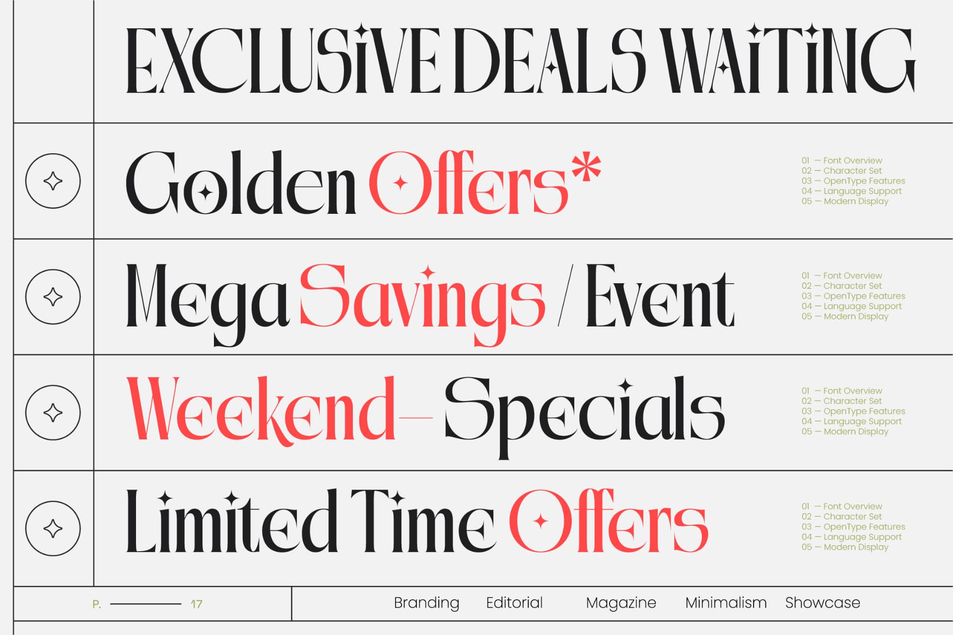 Preview 7 for Qalories - Modern Serif Display