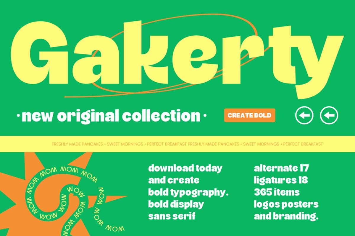 Gakerty - Bold Display Sans Serif font preview 1