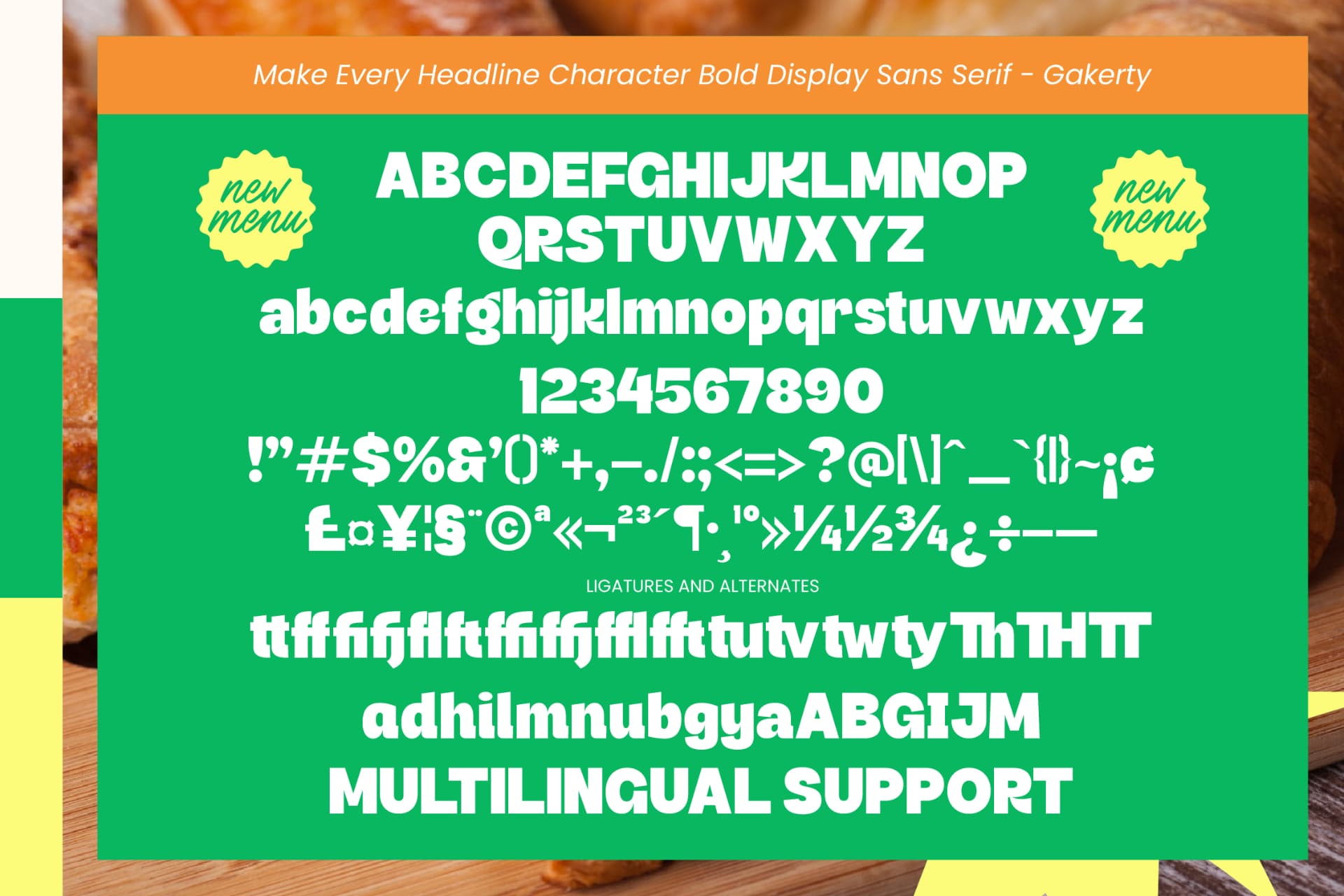 Preview 10 for Gakerty - Bold Display Sans Serif