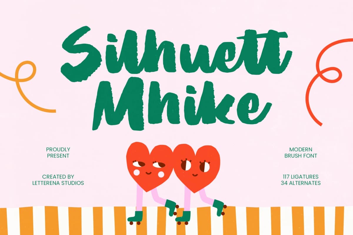 Preview 1 for Silhuett Mhike - Modern Brush Font